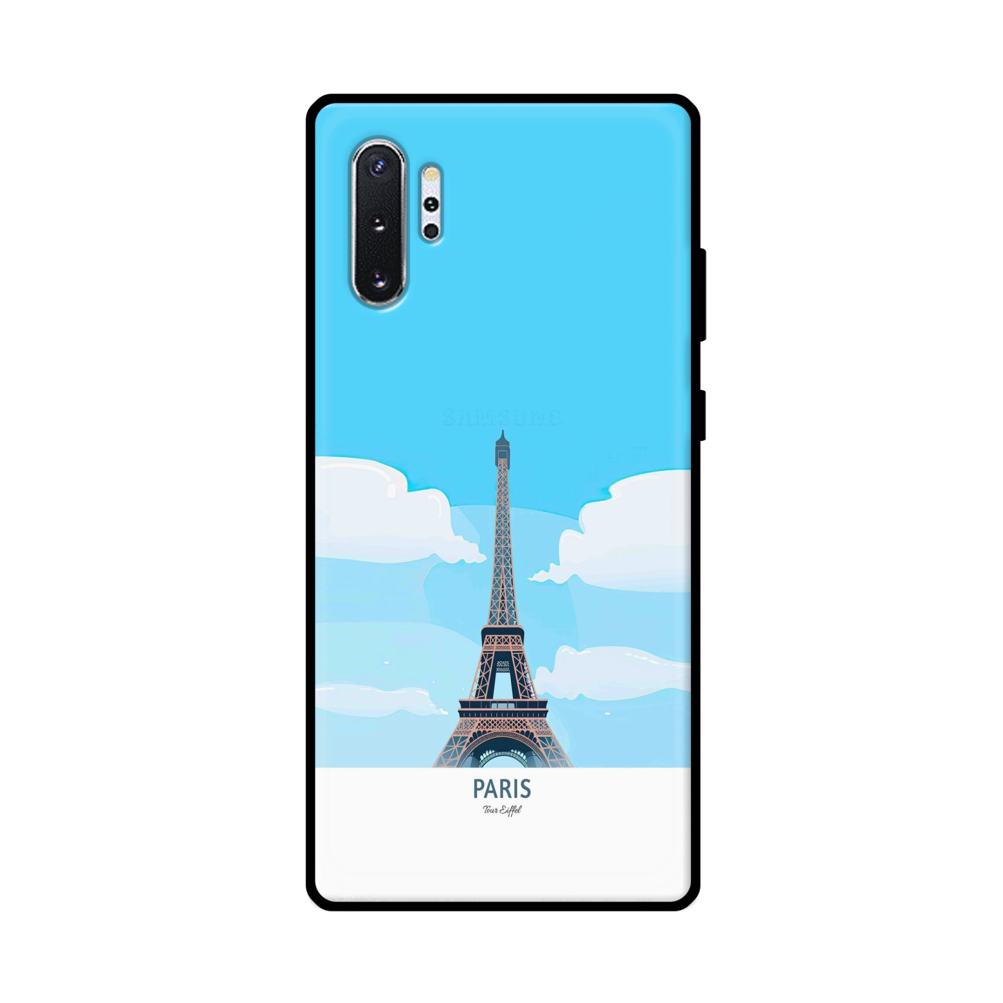 Buy Paris Metal-Silicon Back Mobile Phone Case/Cover For Samsung Note 10 Plus (5G) Online