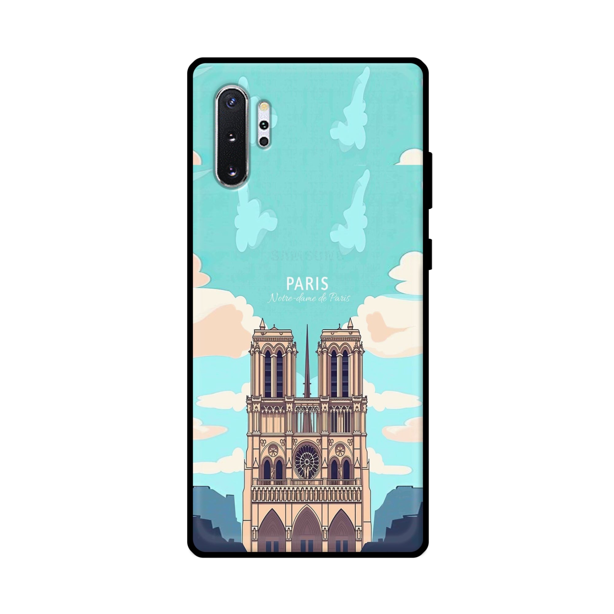 Buy Notre Dame Te Paris Metal-Silicon Back Mobile Phone Case/Cover For Samsung Note 10 Plus (5G) Online