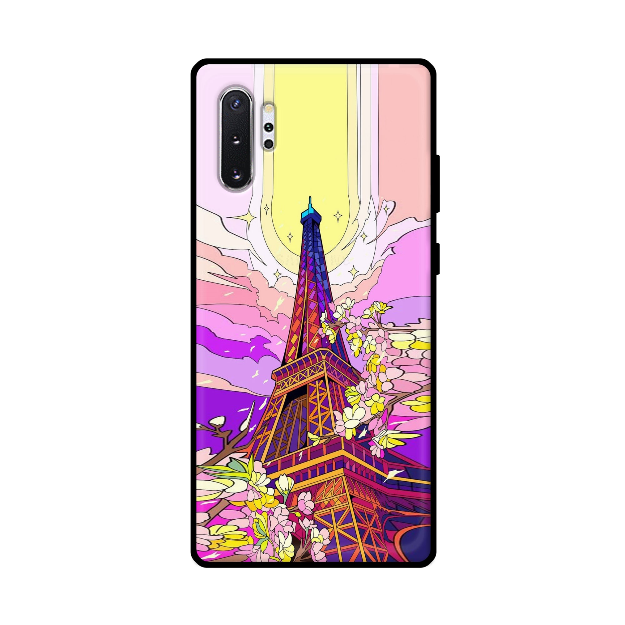 Buy Eiffel Tower Metal-Silicon Back Mobile Phone Case/Cover For Samsung Note 10 Plus (5G) Online