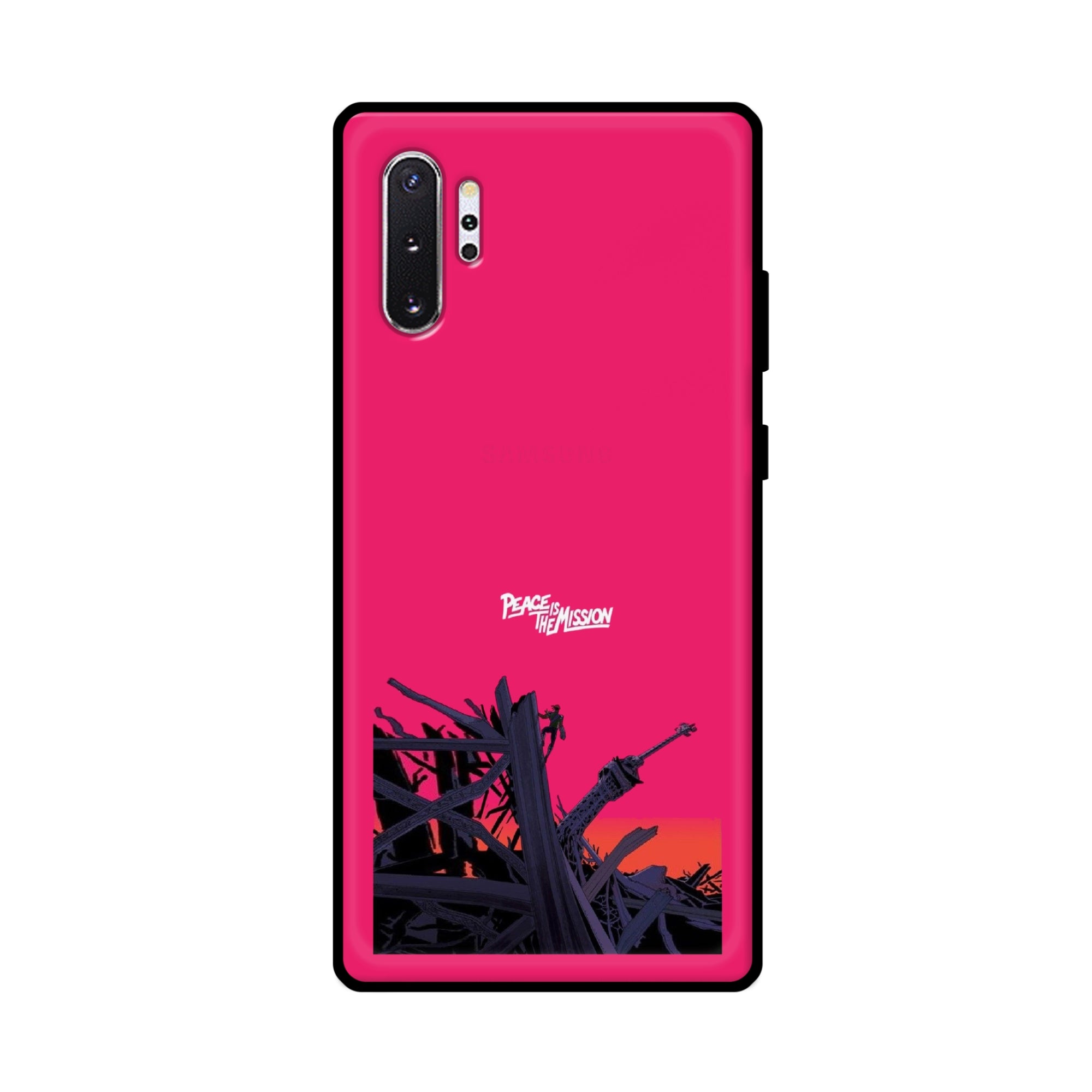 Buy Peace Is The Mission Metal-Silicon Back Mobile Phone Case/Cover For Samsung Note 10 Plus (5G) Online