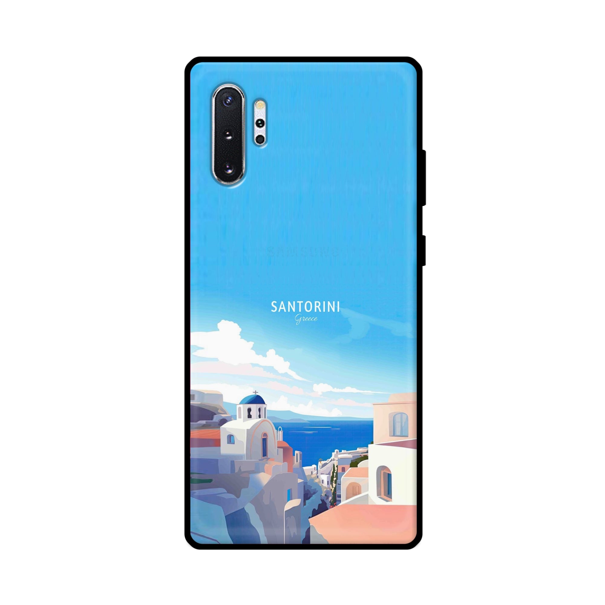 Buy Santorini Metal-Silicon Back Mobile Phone Case/Cover For Samsung Note 10 Plus (5G) Online