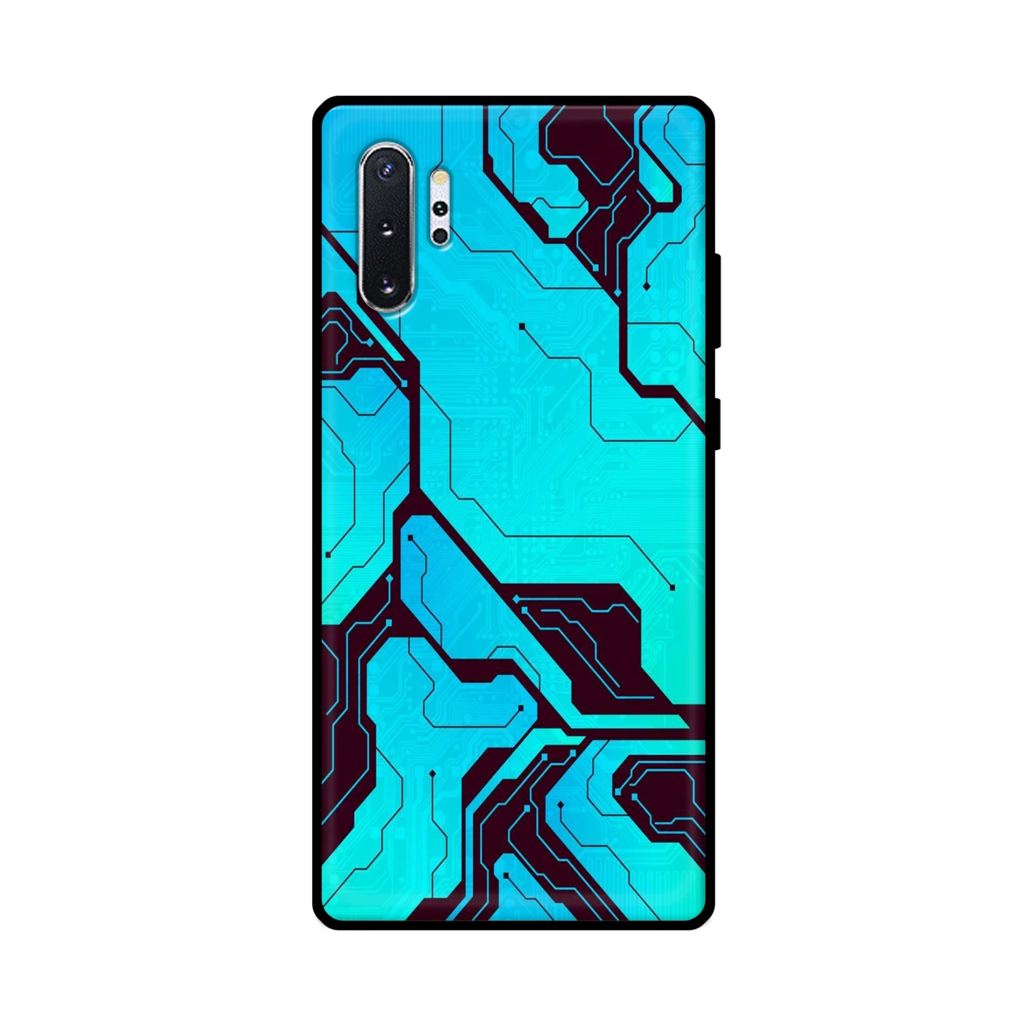 Buy Futuristic Line Metal-Silicon Back Mobile Phone Case/Cover For Samsung Note 10 Plus (5G) Online