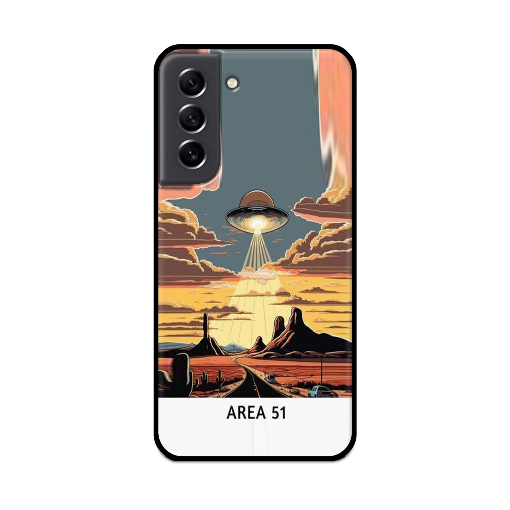 Buy Area 51 Metal-Silicon Back Mobile Phone Case/Cover For Samsung S21 FE Online