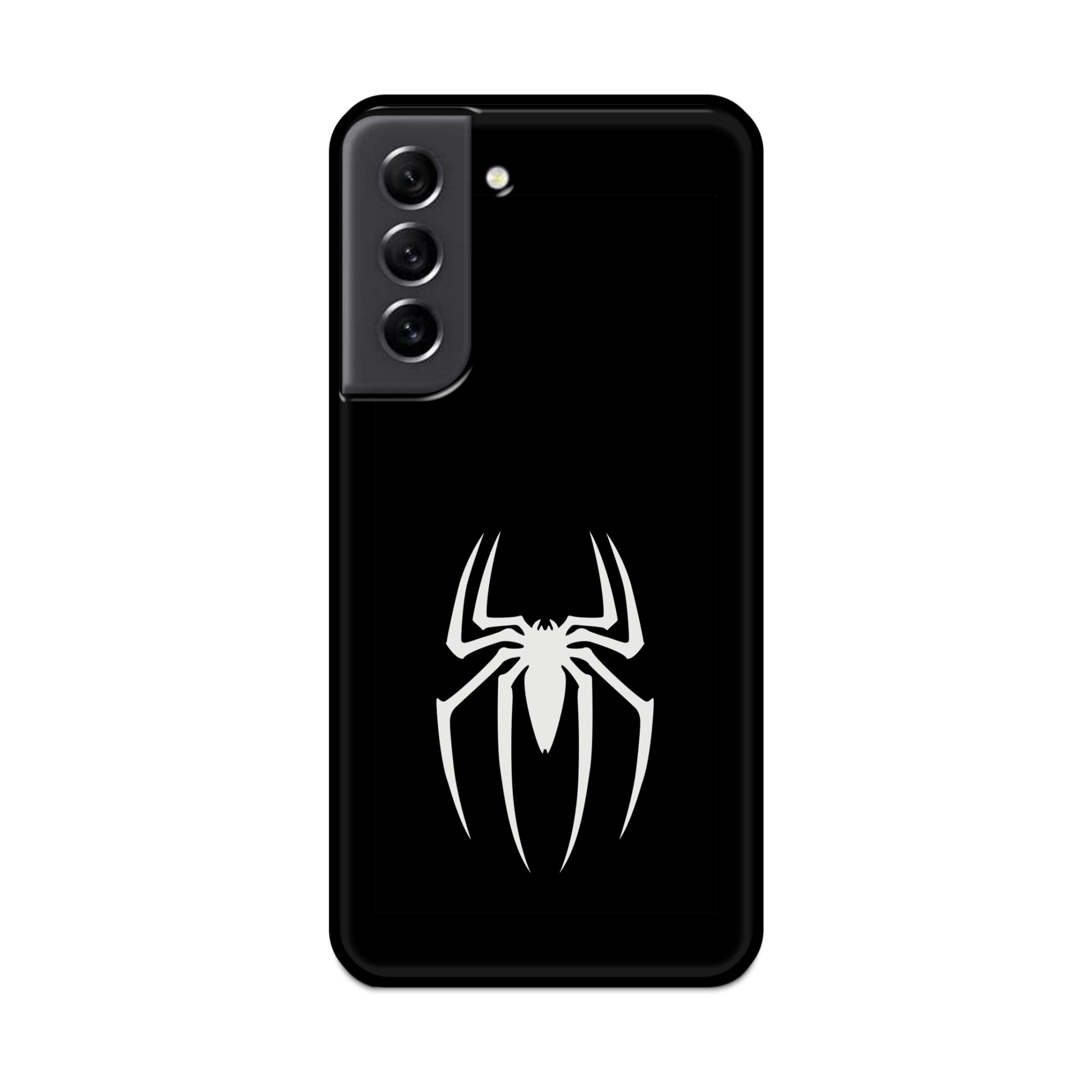 Buy Black Spiderman Logo Metal-Silicon Back Mobile Phone Case/Cover For Samsung S21 FE Online