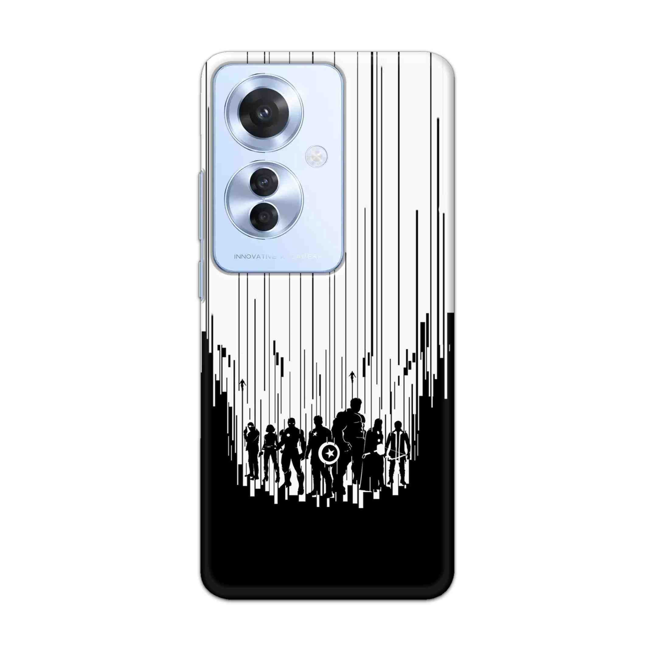 Buy Black And White Avengers Hard Back Mobile Phone Case Cover For OPPO F25 PRO 5G Online