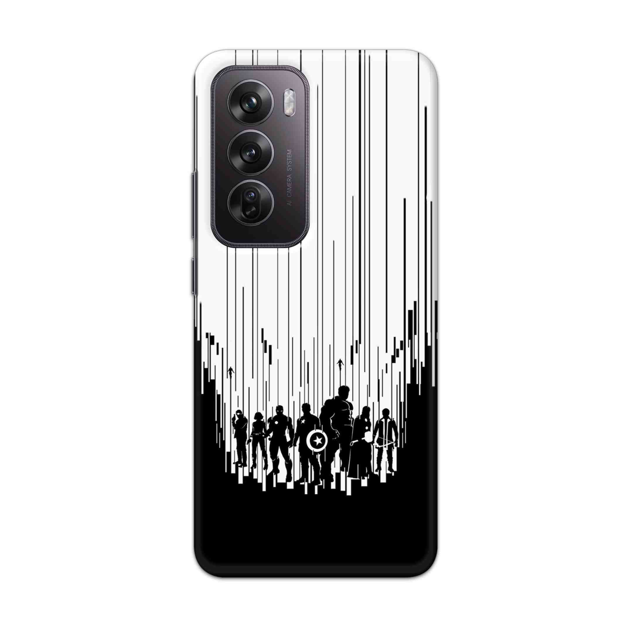 Buy Black And White Avengers Hard Back Mobile Phone Case Cover For Oppo Reno 12 Online