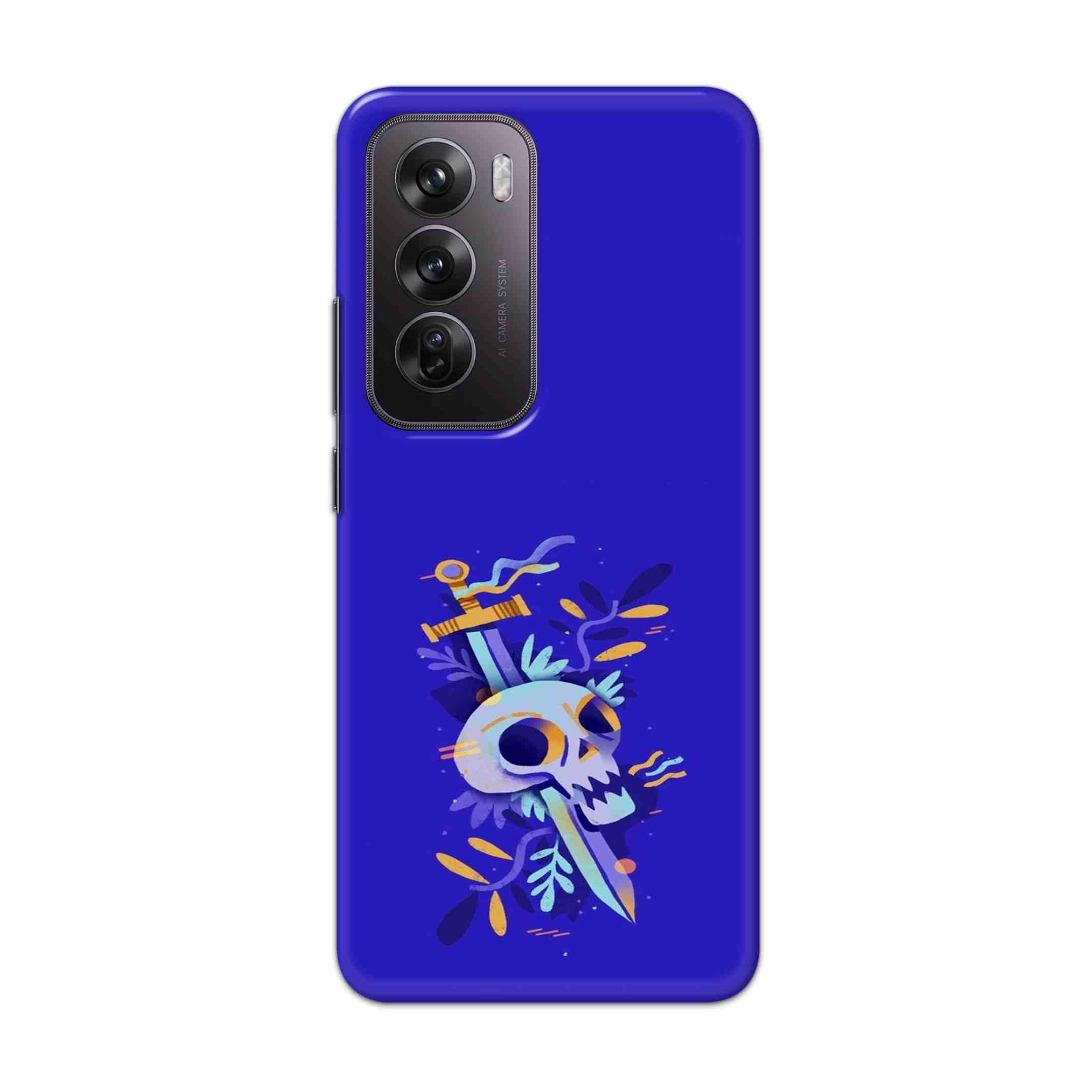 Buy Blue Skull Hard Back Mobile Phone Case Cover For Oppo Reno 12 Online