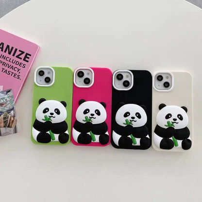 Panda With BamBoo Silicon Phone Cases