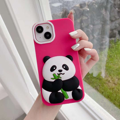 Panda With BamBoo Silicon Phone Cases