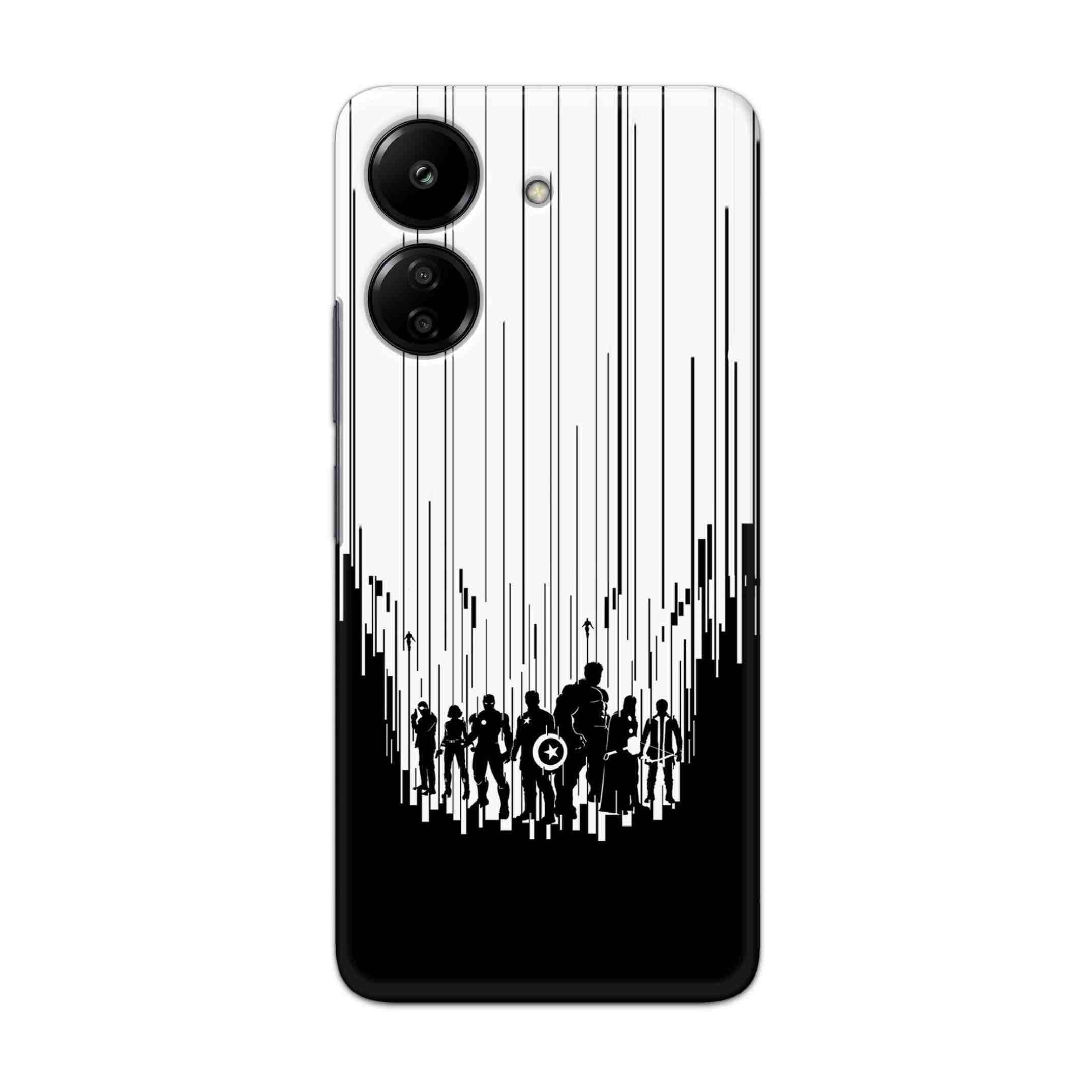 Buy Black And White Avengers Hard Back Mobile Phone Case Cover For Redmi 13C 4G Online