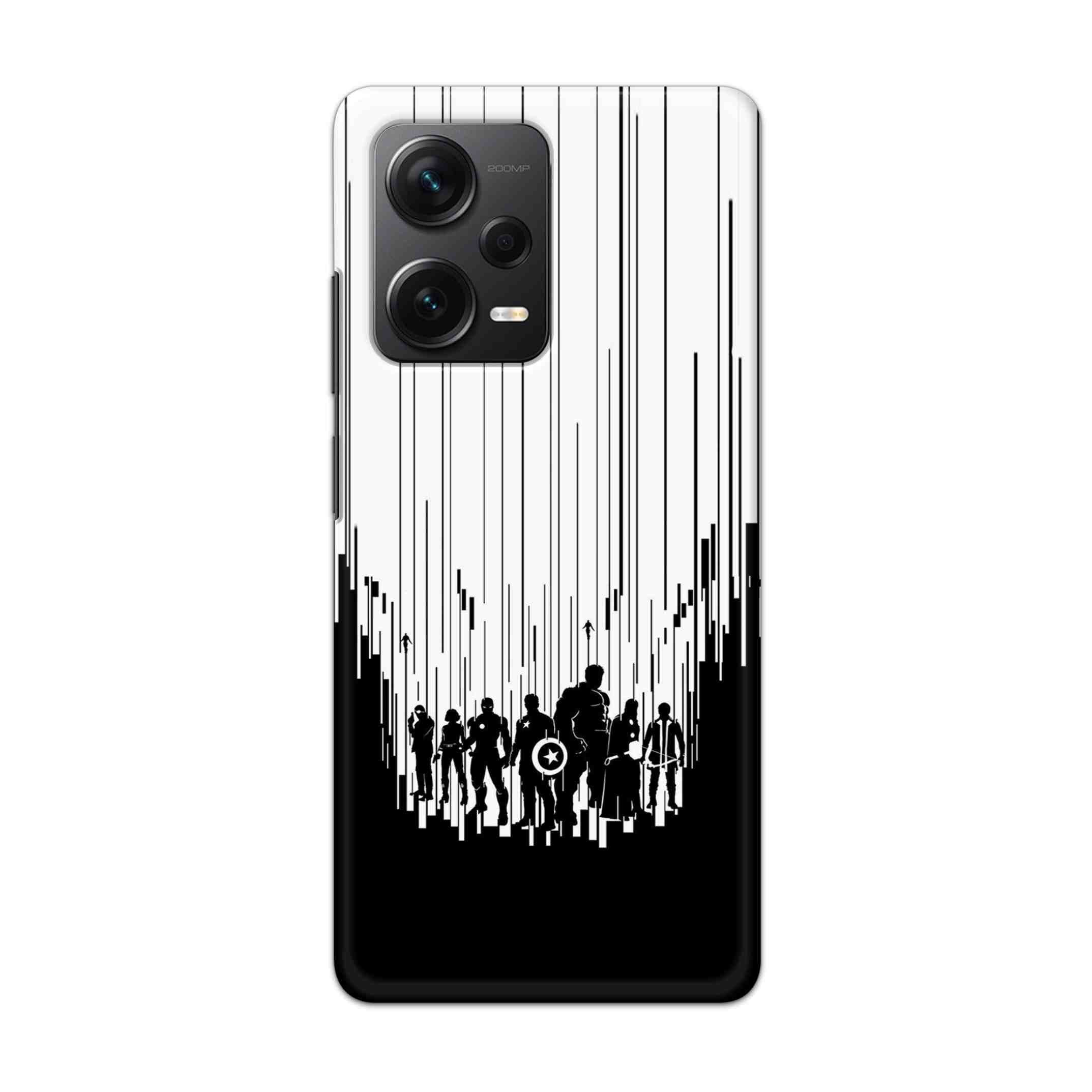 Buy Black And White Avengers Hard Back Mobile Phone Case Cover For Redmi Note 12 Pro Plus Online