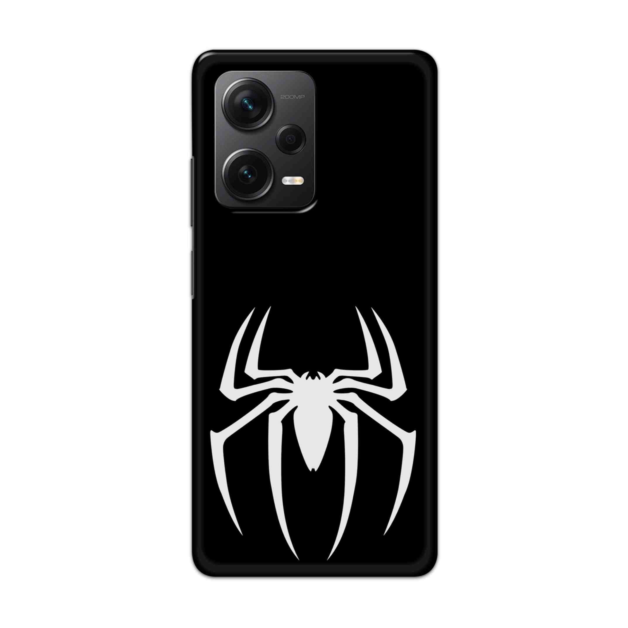 Buy Black Spiderman Logo Hard Back Mobile Phone Case Cover For Redmi Note 12 Pro Plus Online