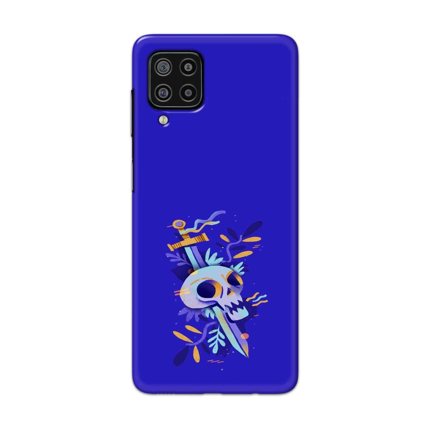 Buy Blue Skull Hard Back Mobile Phone Case Cover For Samsung Galaxy F22 Online