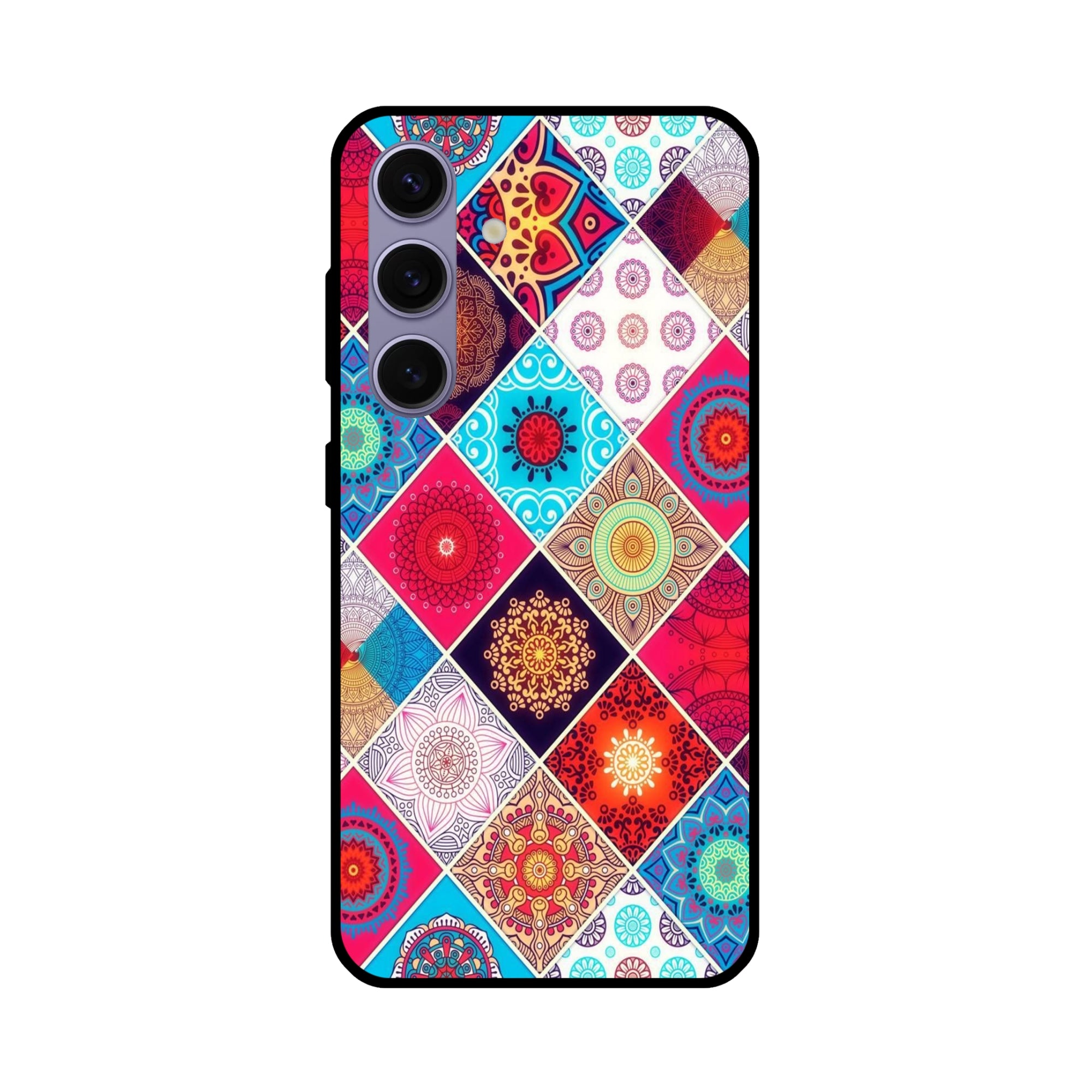 Buy Rainbow Mandala Metal-Silicon Back Mobile Phone Case/Cover For Samsung Galaxy S24 Online