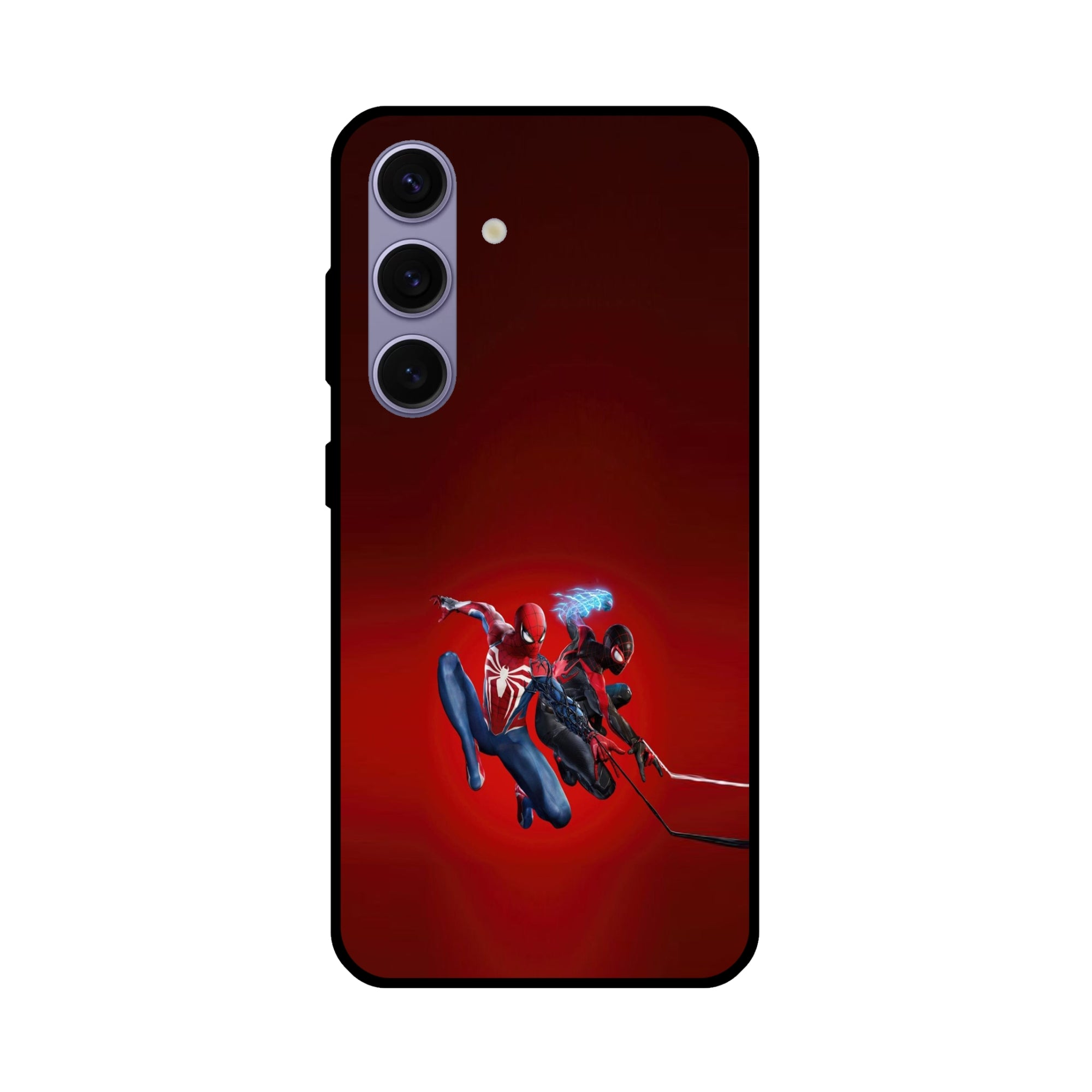 Buy Spiderman And Miles Morales Metal-Silicon Back Mobile Phone Case/Cover For Samsung Galaxy S24 Online