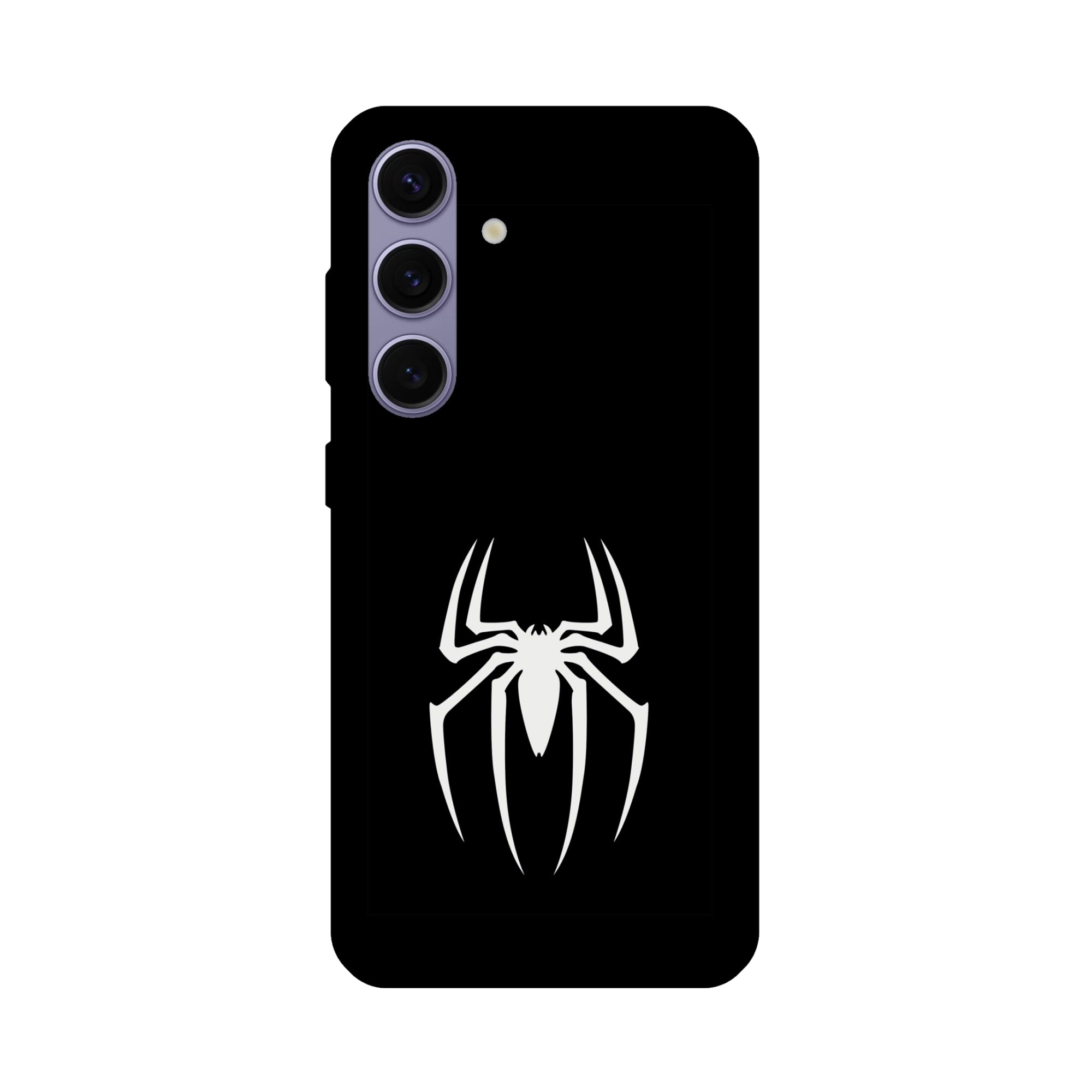 Buy Black Spiderman Logo Metal-Silicon Back Mobile Phone Case/Cover For Samsung Galaxy S24 Online