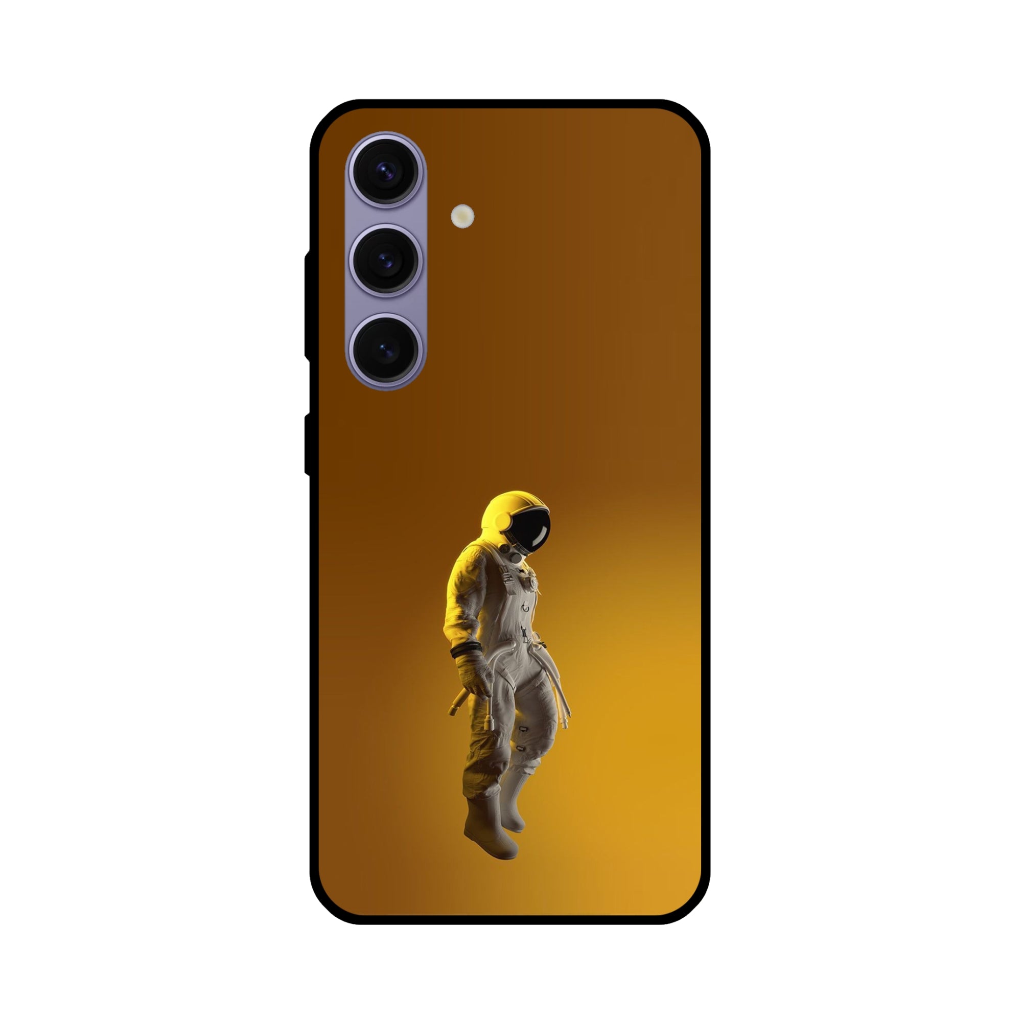 Buy Yellow Astronaut Metal-Silicon Back Mobile Phone Case/Cover For Samsung Galaxy S24 Plus 5G Online