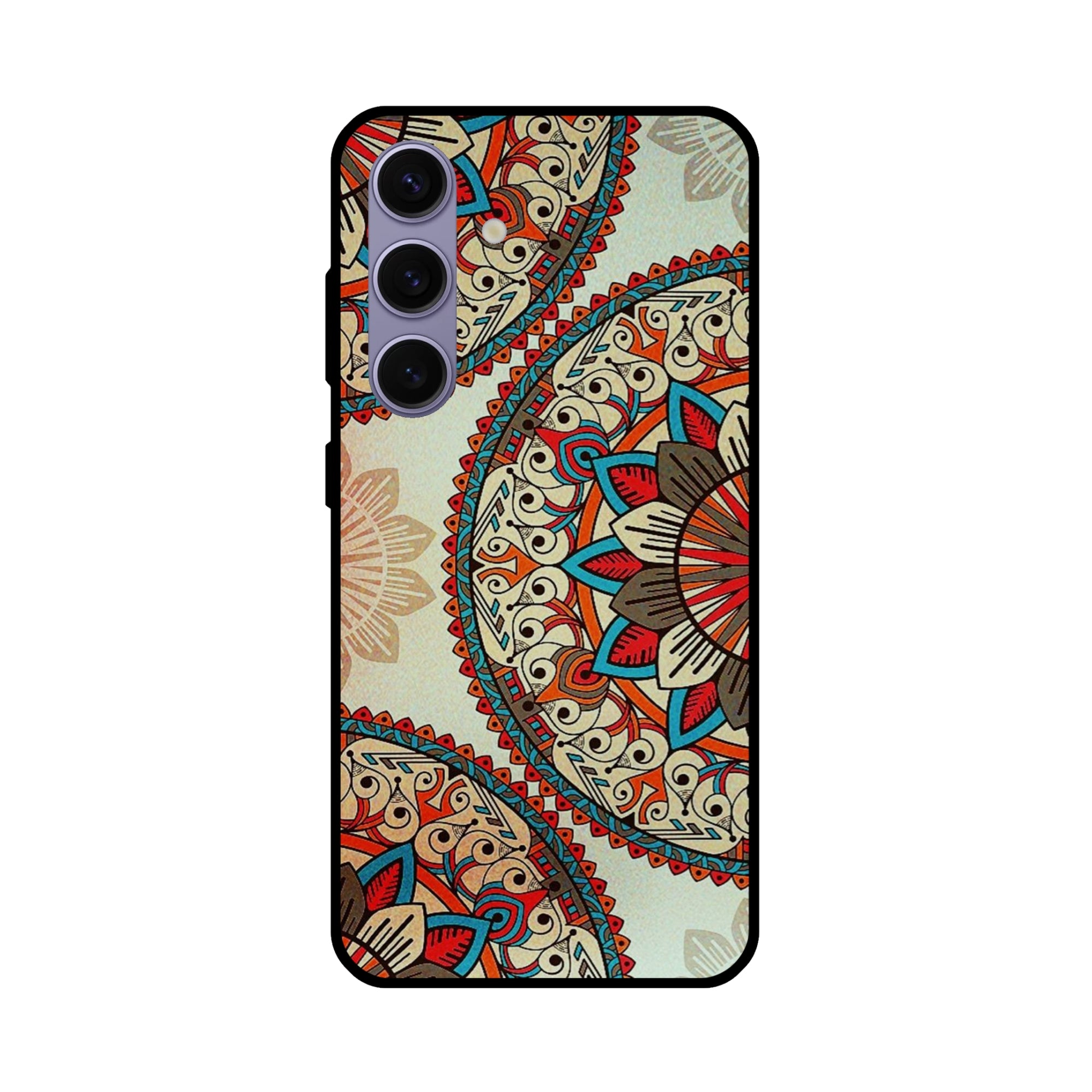 Buy Aztec Mandalas Metal-Silicon Back Mobile Phone Case/Cover For Samsung Galaxy S24 Plus 5G Online