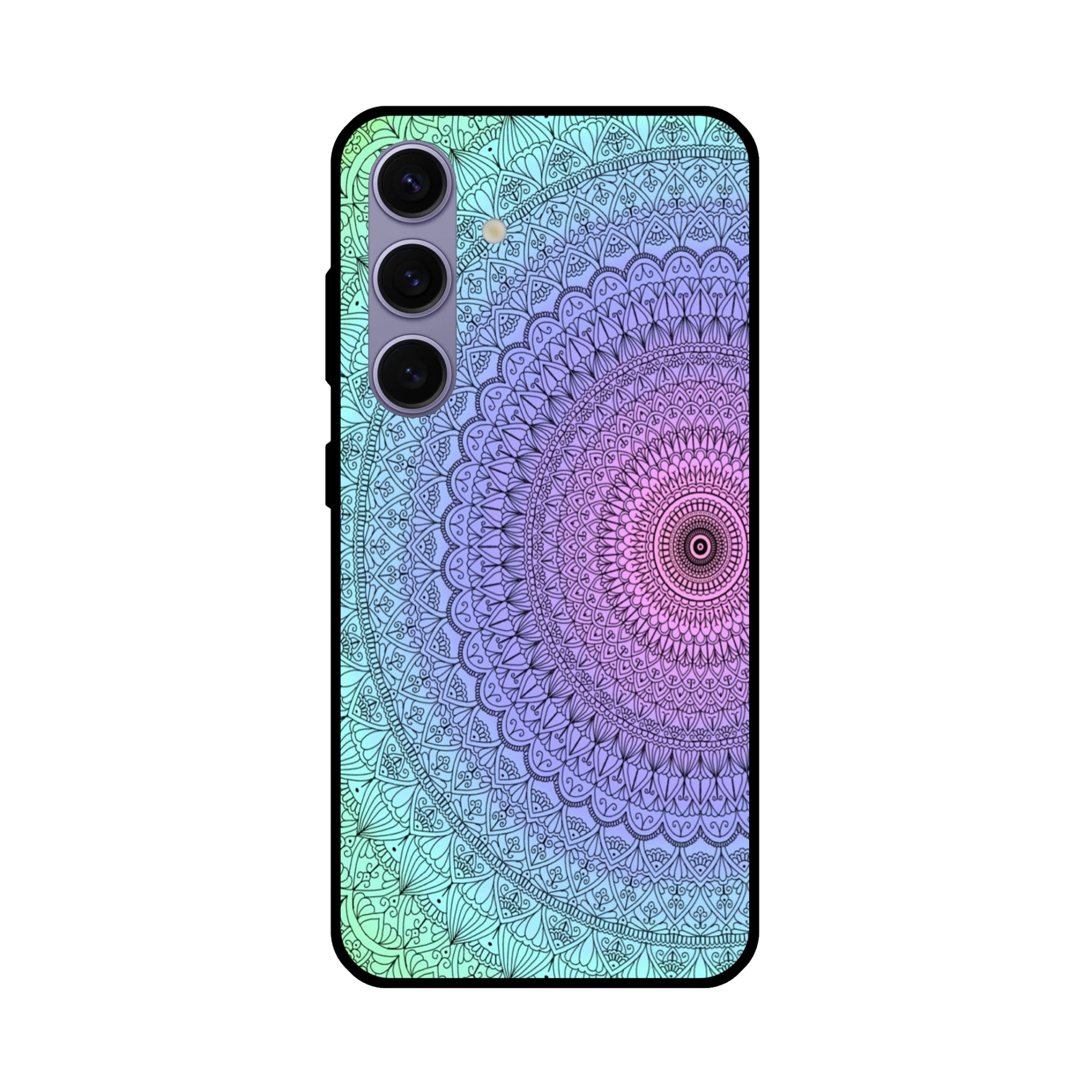 Buy Colourful Mandala Metal-Silicon Back Mobile Phone Case/Cover For Samsung Galaxy S24 Plus 5G Online