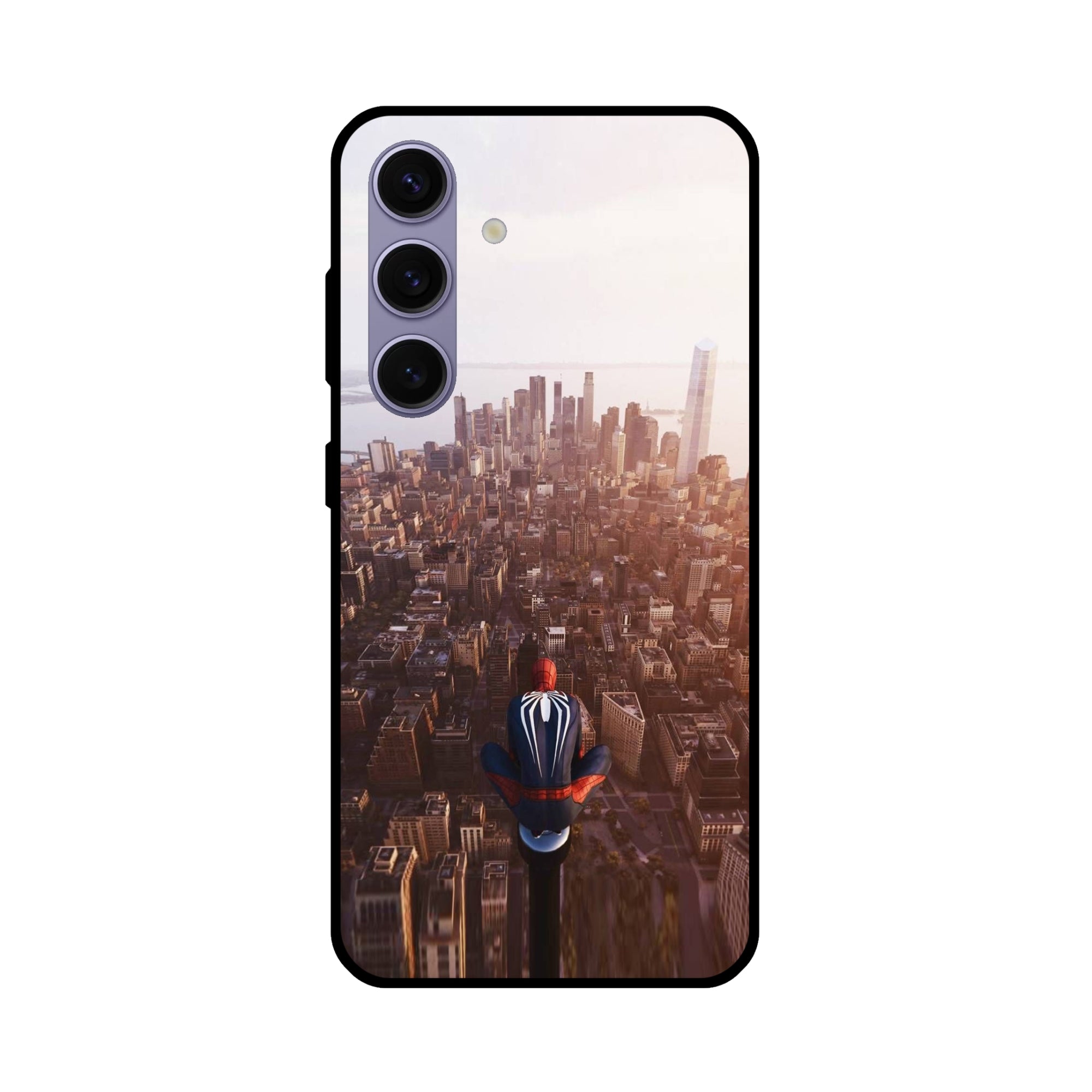 Buy City Of Spiderman Metal-Silicon Back Mobile Phone Case/Cover For Samsung Galaxy S24 Plus 5G Online