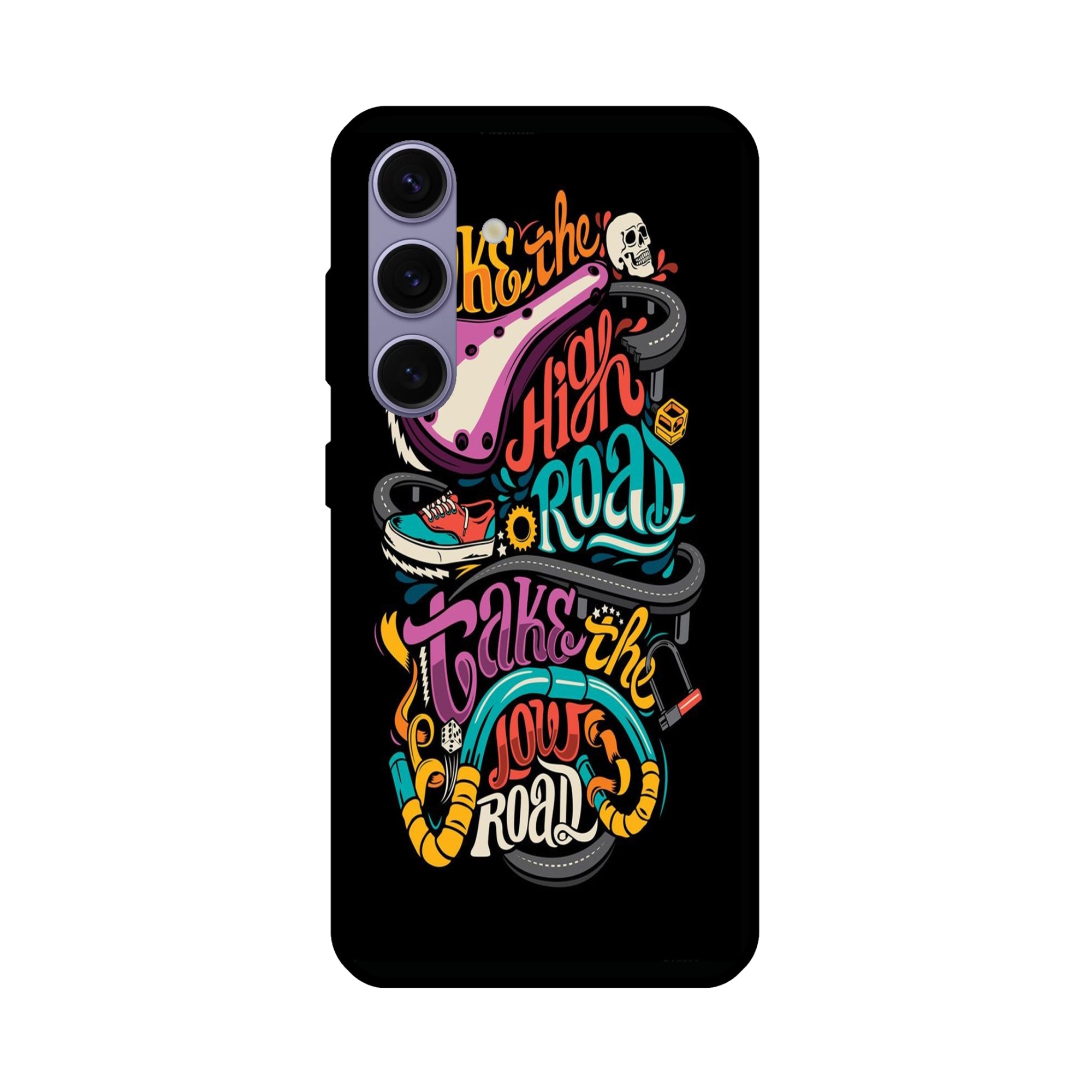 Buy Take The High Road Metal-Silicon Back Mobile Phone Case/Cover For Samsung Galaxy S24 Plus 5G Online