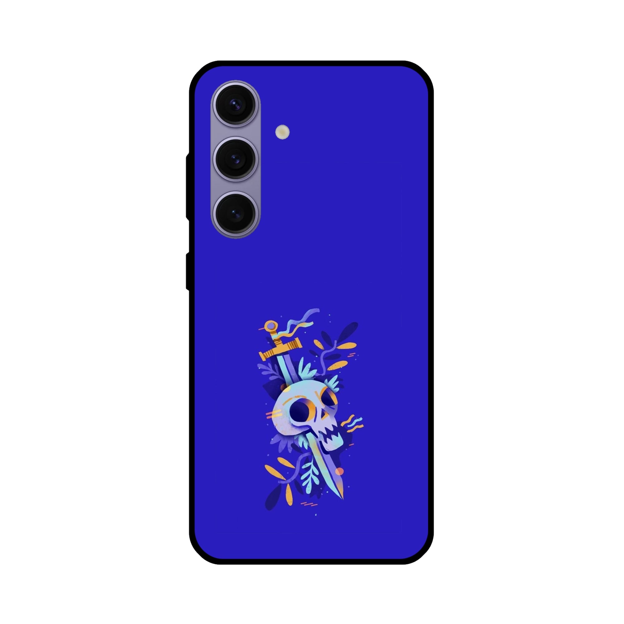 Buy Blue Skull Metal-Silicon Back Mobile Phone Case/Cover For Samsung Galaxy S24 Plus 5G Online