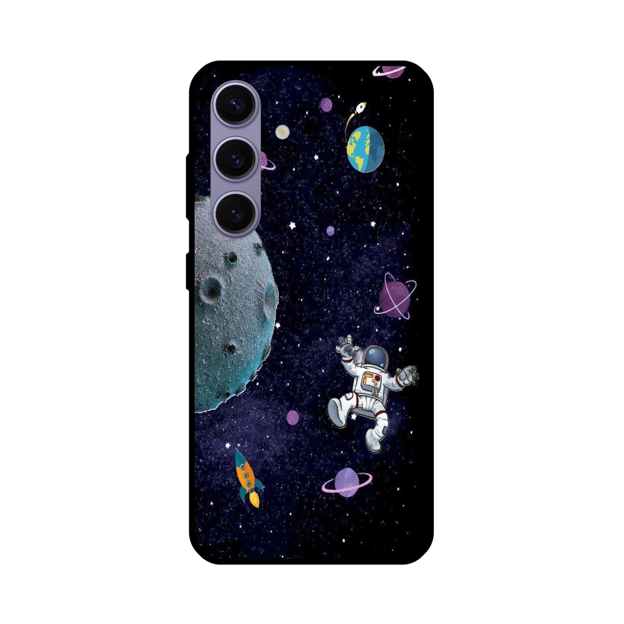 Buy Space Metal-Silicon Back Mobile Phone Case/Cover For Samsung Galaxy S24 Plus 5G Online
