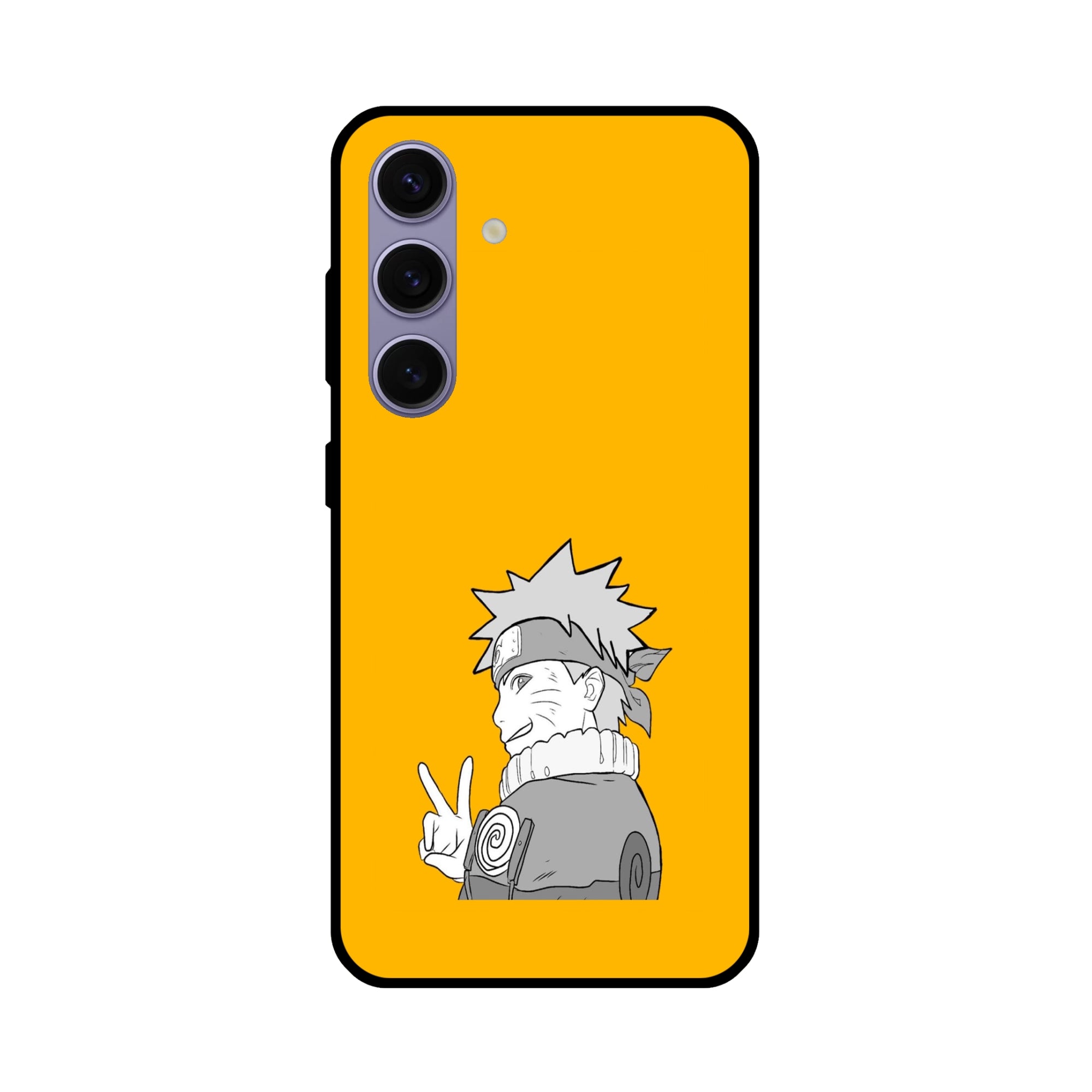 Buy White Naruto Metal-Silicon Back Mobile Phone Case/Cover For Samsung Galaxy S24 Plus 5G Online
