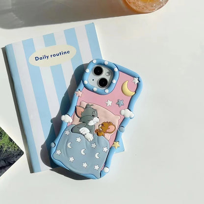 Sleeping Tom & Jerry Silicon Phone Cases