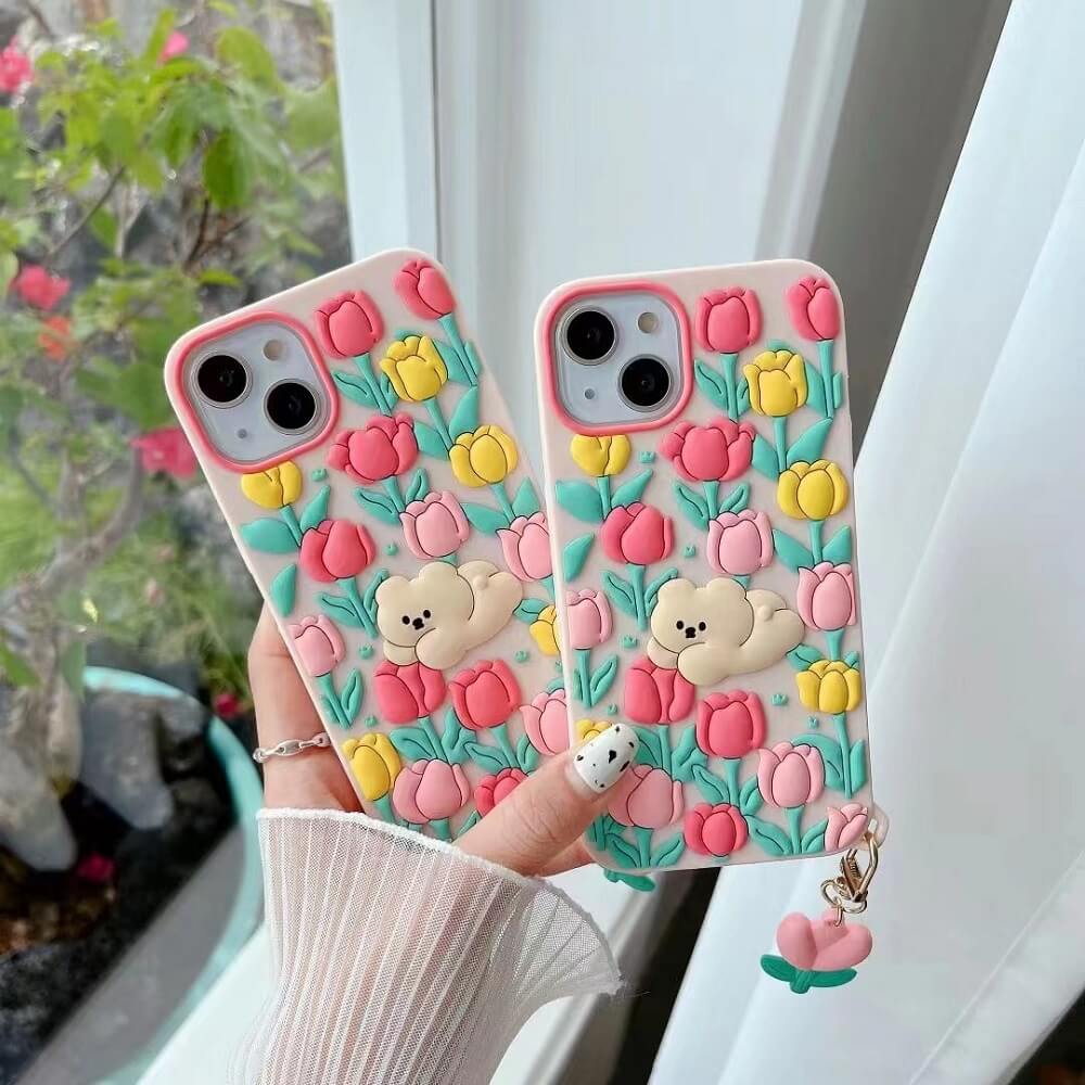 Tulip Flower Silicon Phone Cases