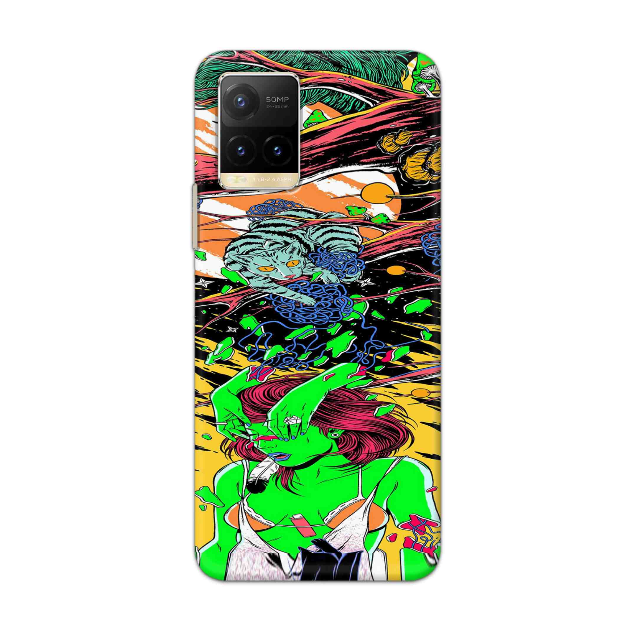 Buy Green Girl Art Hard Back Mobile Phone Case Cover For Vivo Y33T Online