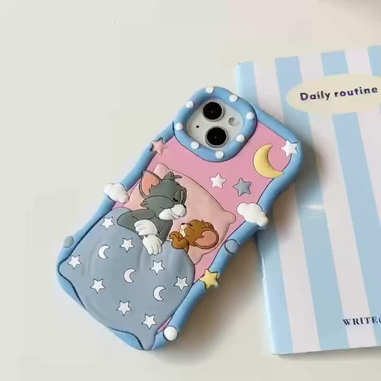 Sleeping Tom & Jerry Silicon Phone Cases