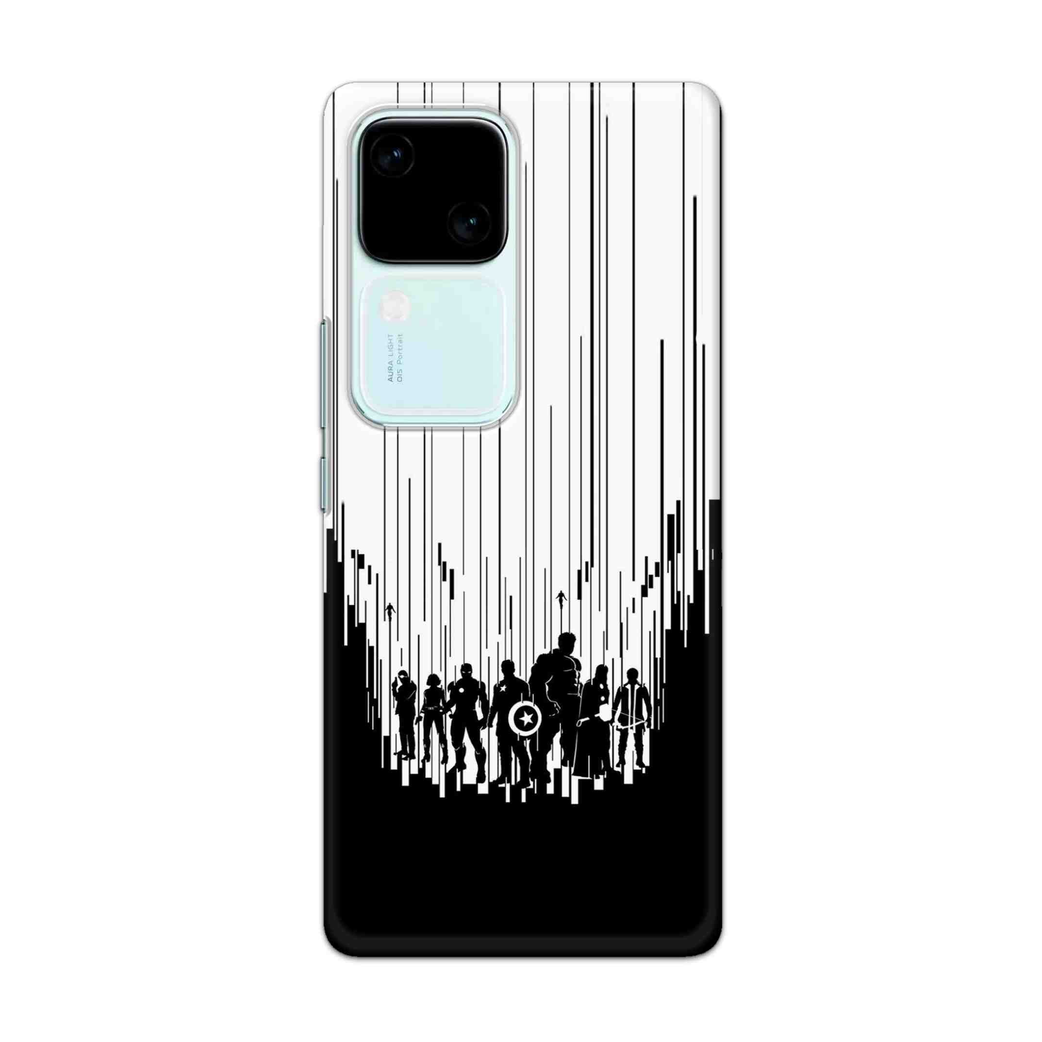 Buy Black And White Avengers Hard Back Mobile Phone Case Cover For vivo V30 Online