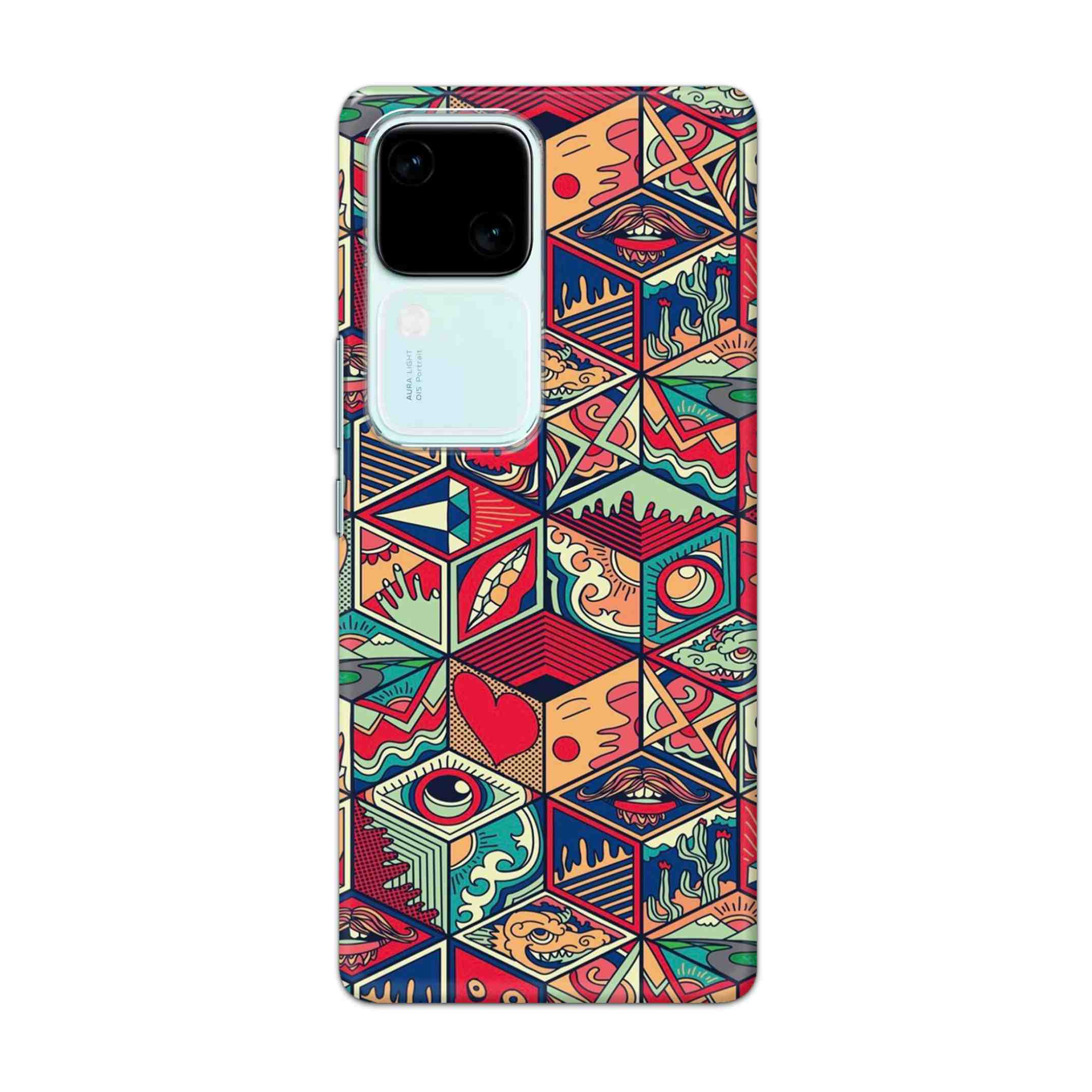 Buy Face Mandala Hard Back Mobile Phone Case Cover For vivo V30 Online