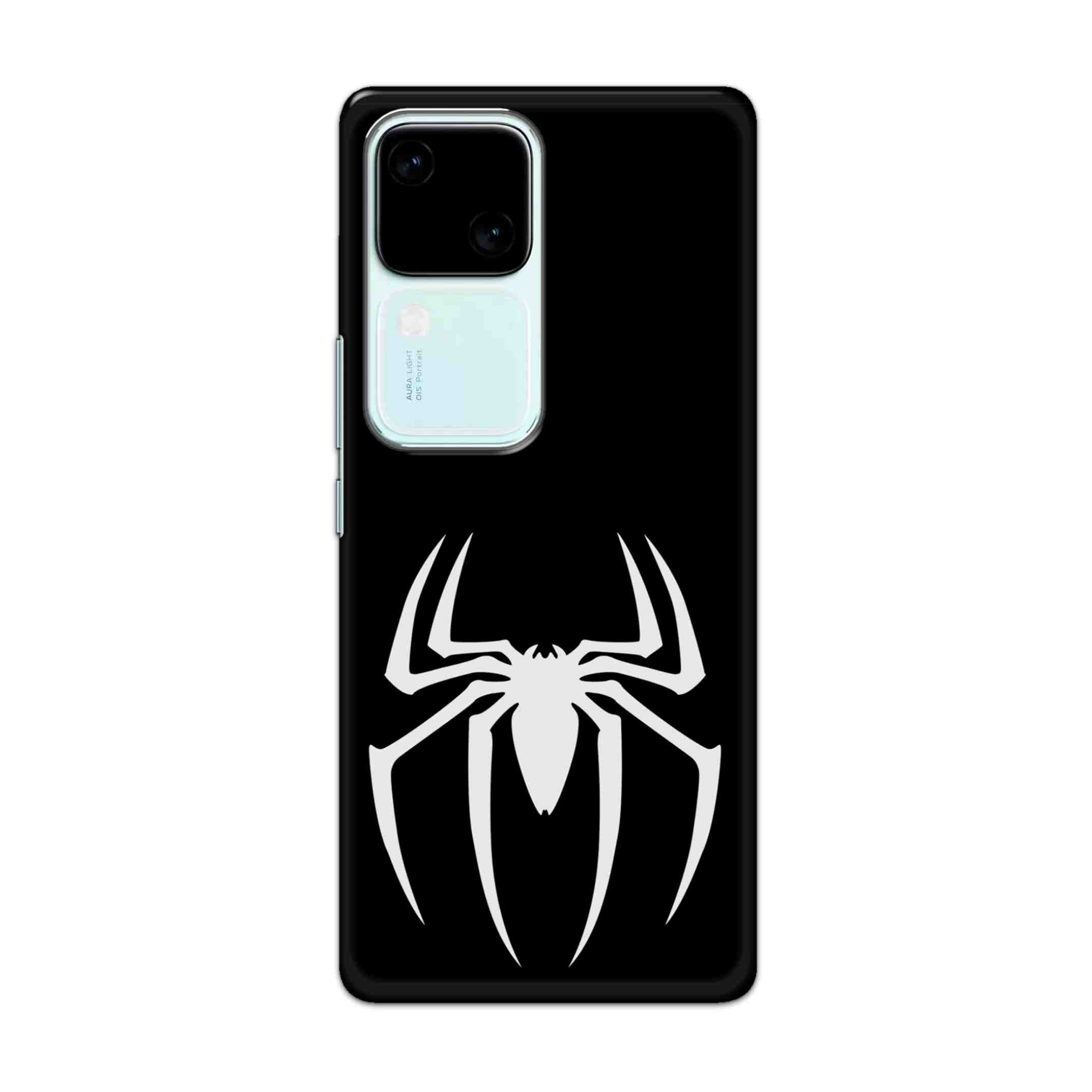 Buy Black Spiderman Logo Hard Back Mobile Phone Case Cover For vivo V30 Online