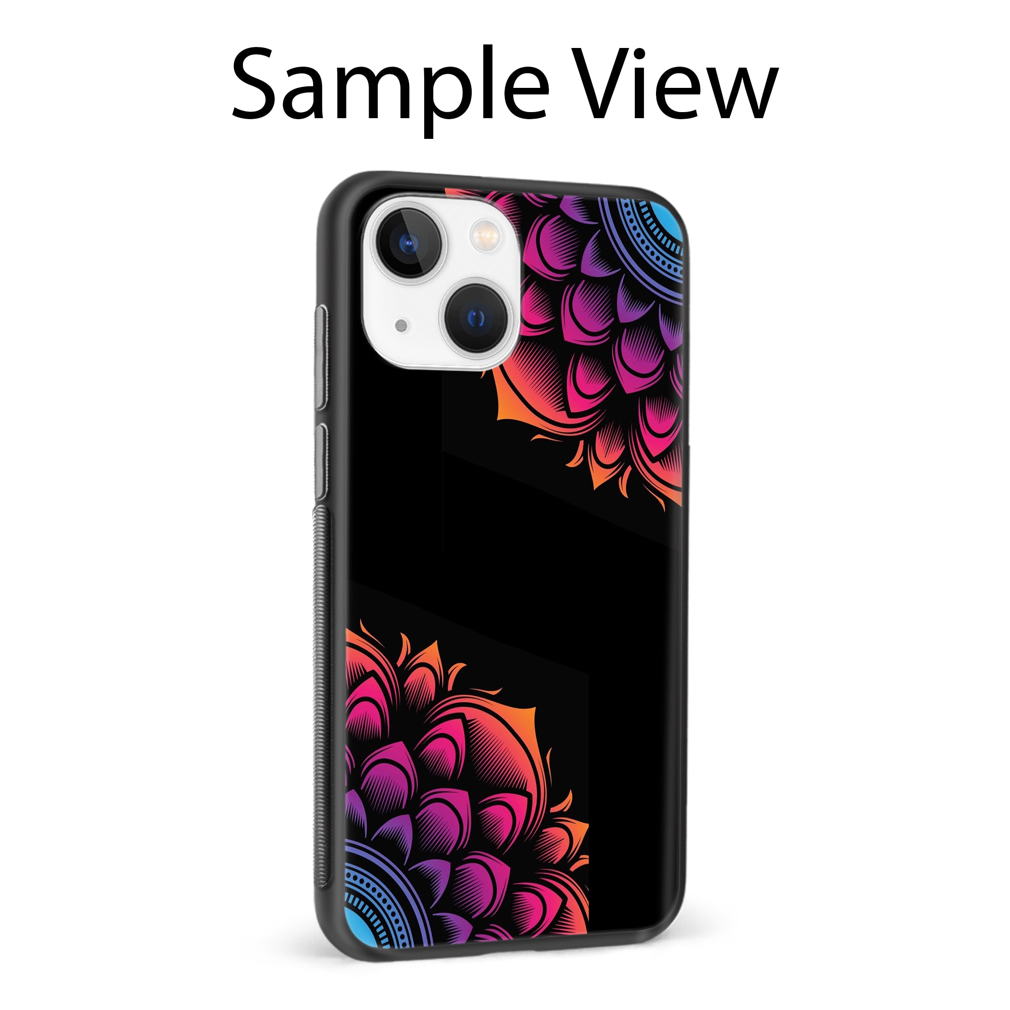 Buy Mandala Glass/Metal Back Mobile Phone Case/Cover For iPhone 15 Pro Online
