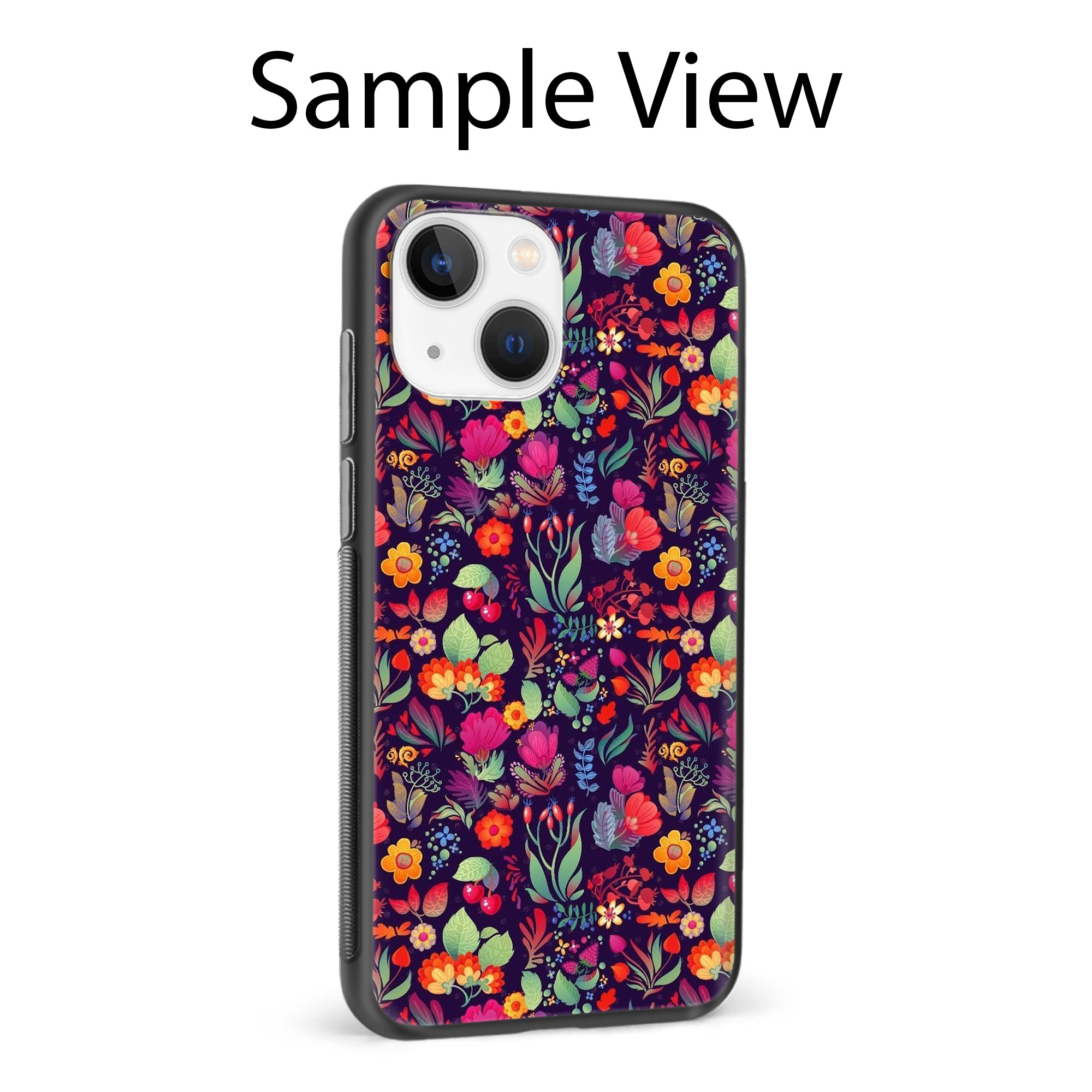 Buy Fruits Flower Glass/Metal Back Mobile Phone Case/Cover For iPhone 14 Plus Online