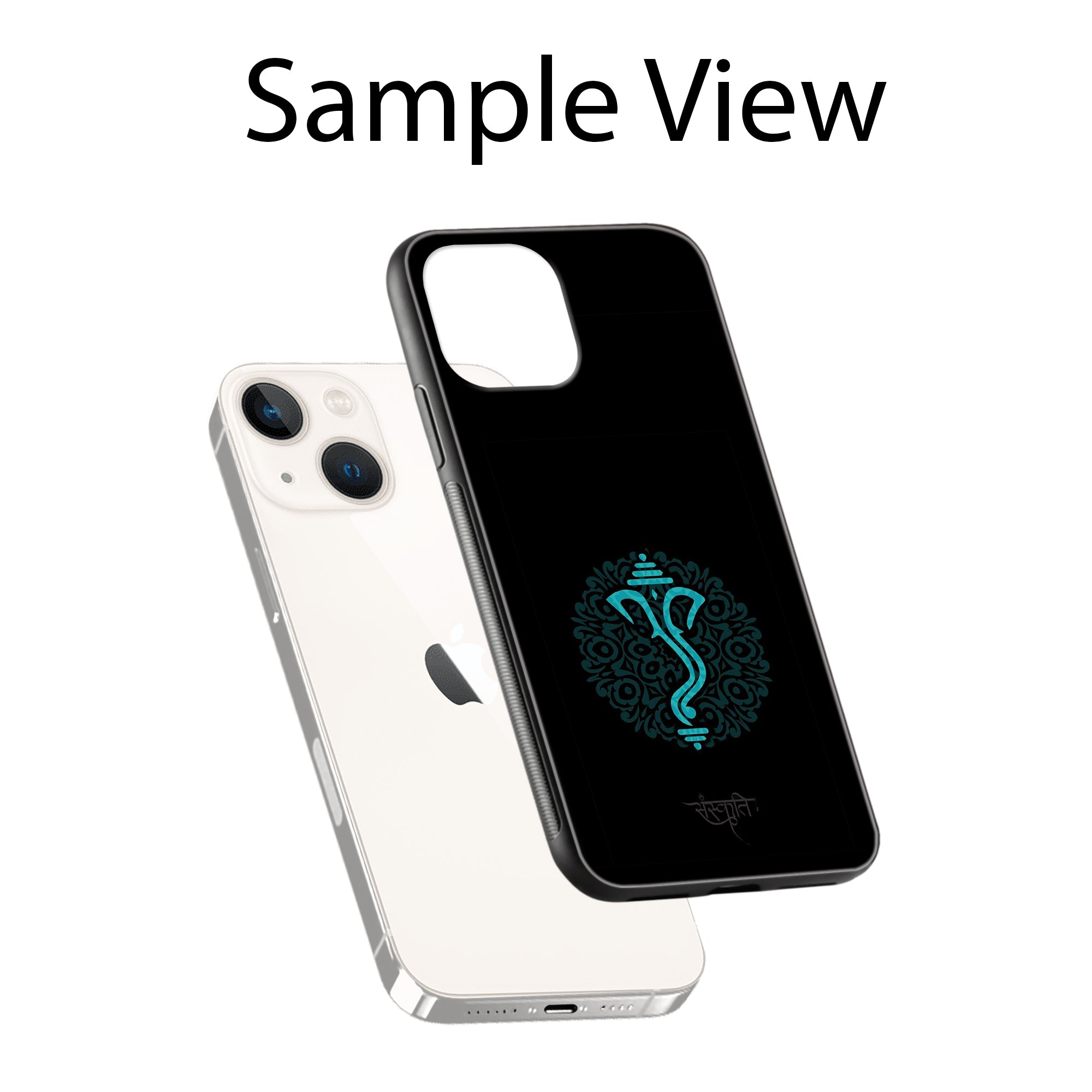 Buy Ganpati Bappa Glass/Metal Back Mobile Phone Case/Cover For iPhone 14 Plus Online
