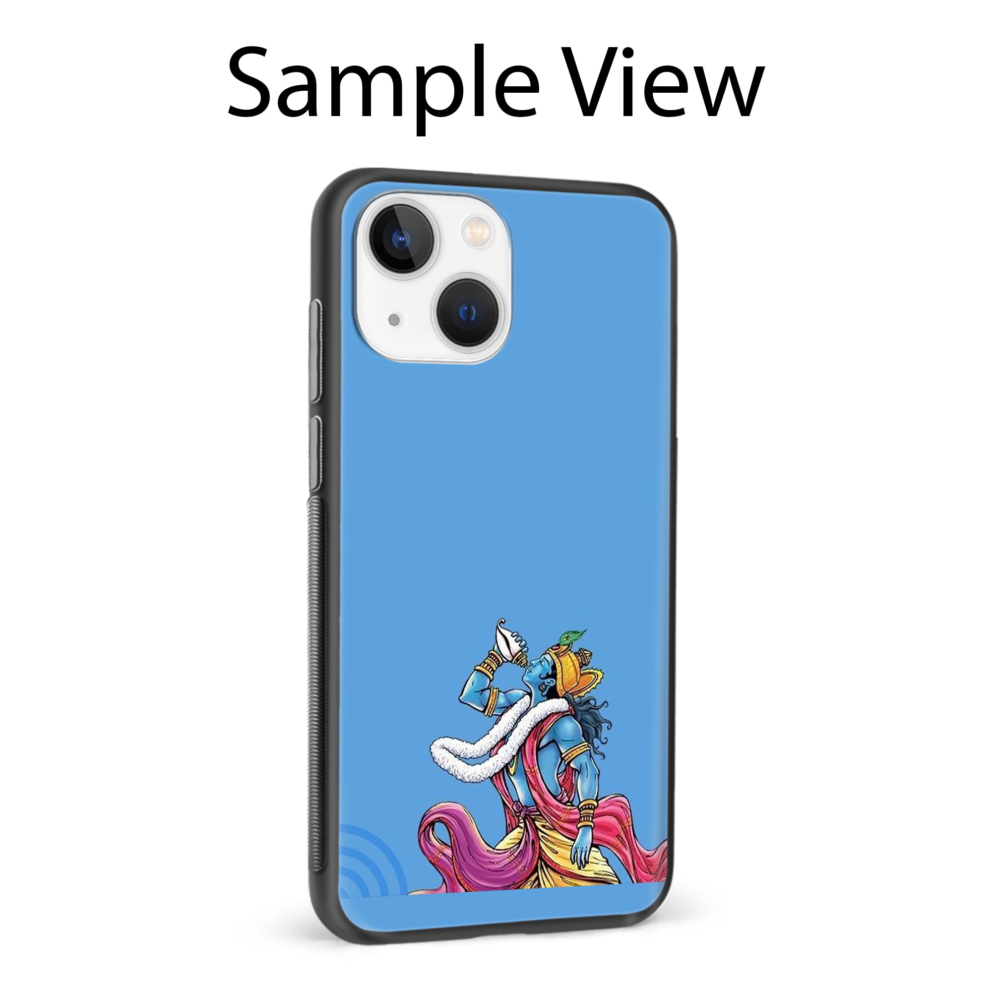 Buy Krishna Glass/Metal Back Mobile Phone Case/Cover For iPhone 14 Plus Online