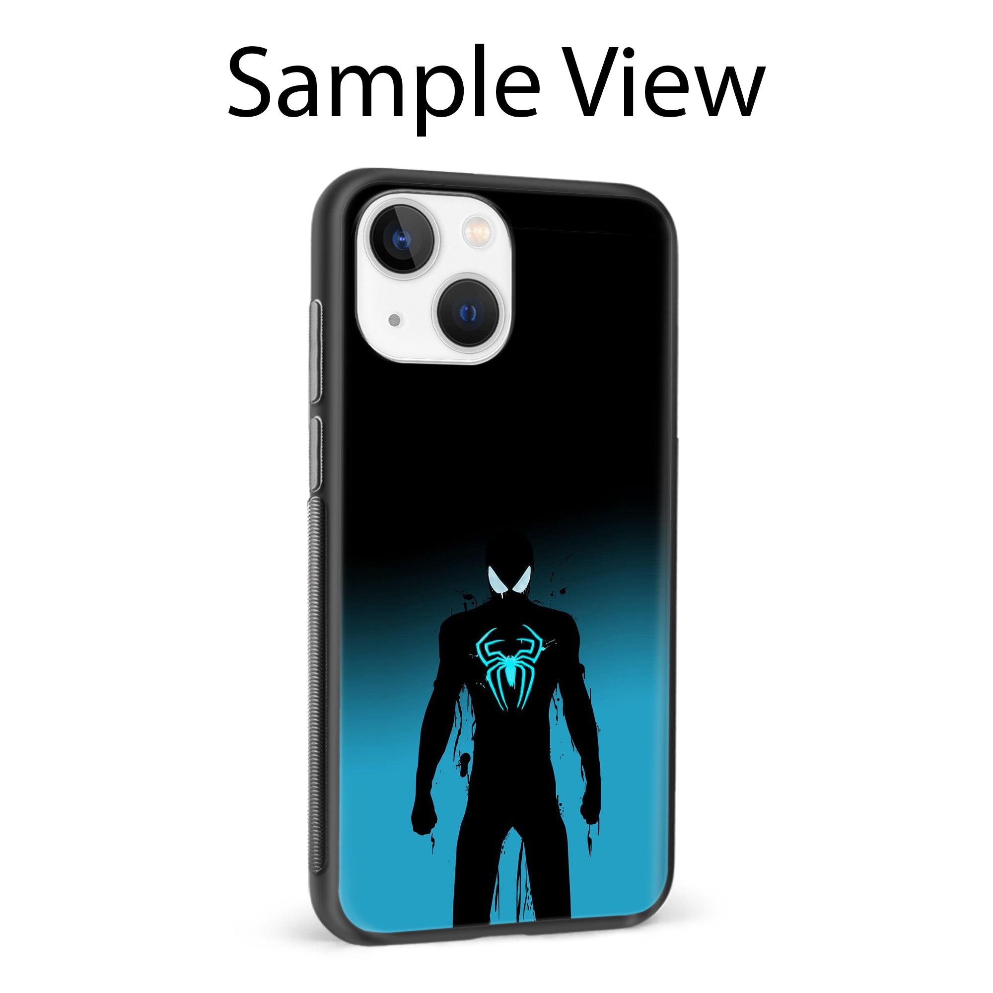 Buy Neon Spiderman Glass/Metal Back Mobile Phone Case/Cover For iPhone 14 Plus Online