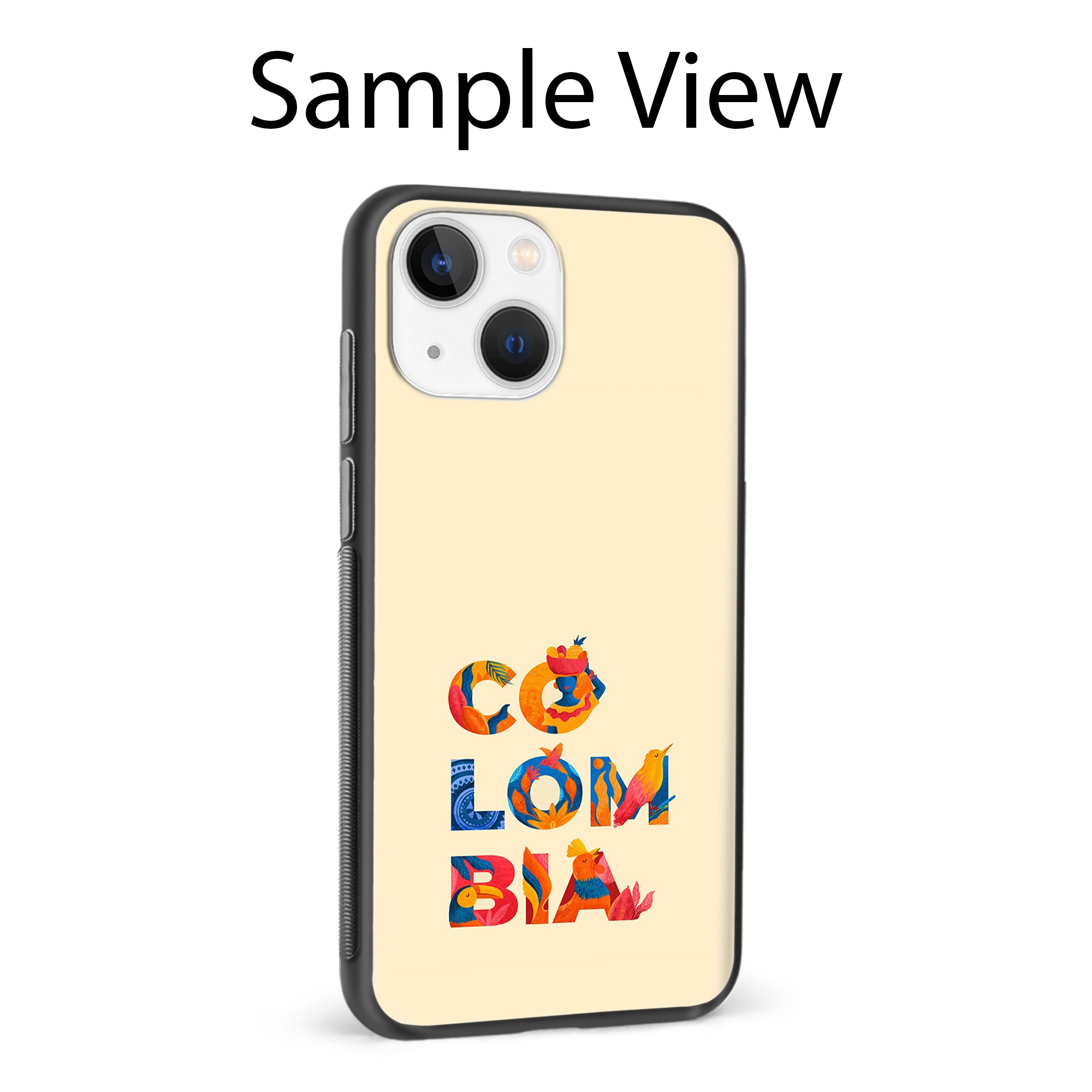 Buy Colombia Glass/Metal Back Mobile Phone Case/Cover For iPhone 14 Plus Online