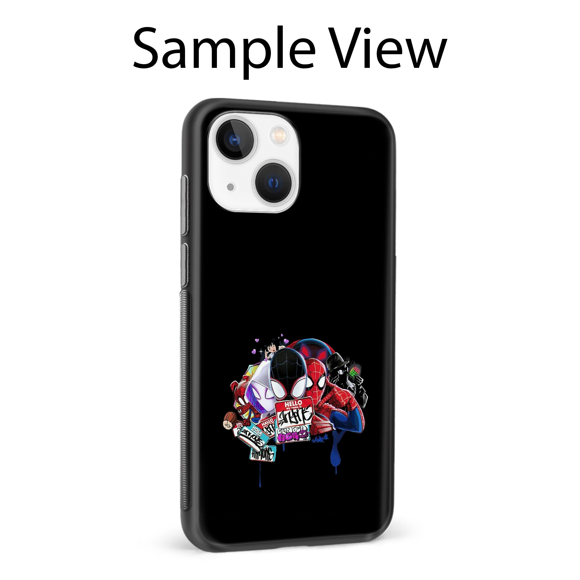 Buy Miles Morales Glass/Metal Back Mobile Phone Case/Cover For iPhone 14 Plus Online