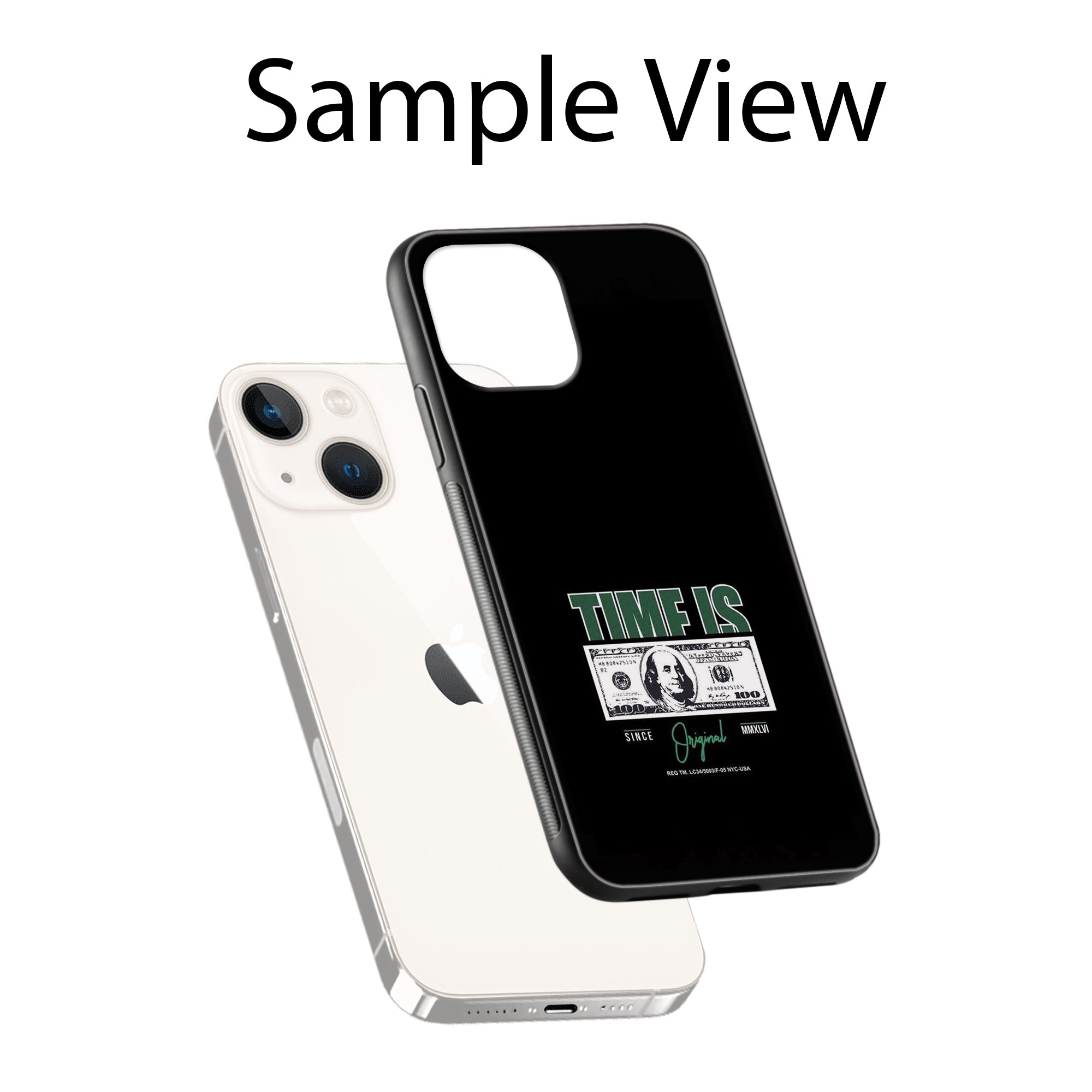 Buy Time Is Money Glass/Metal Back Mobile Phone Case/Cover For iPhone 14 Plus Online