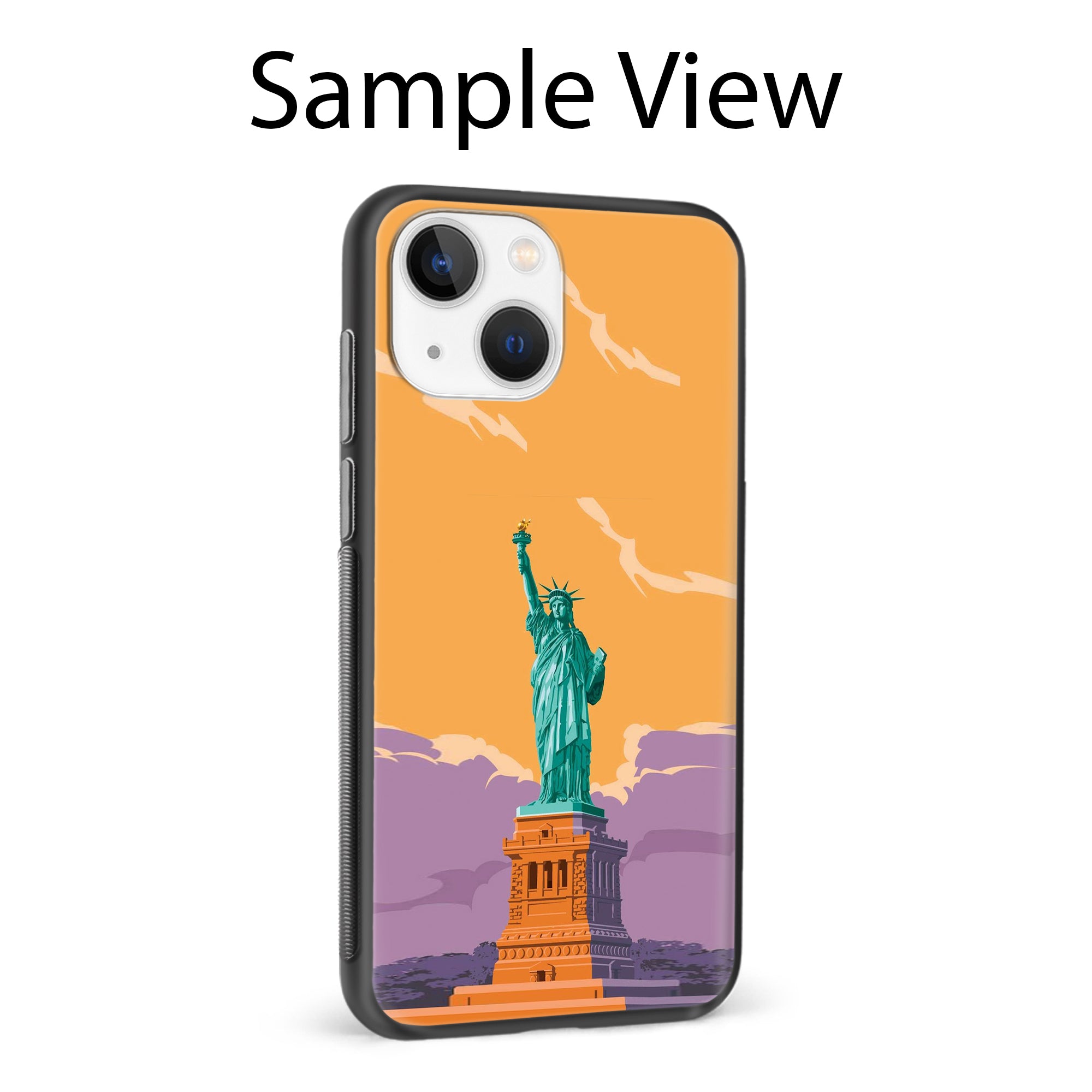 Buy Statue Of Liberty Glass/Metal Back Mobile Phone Case/Cover For Apple iPhone 12 pro Online