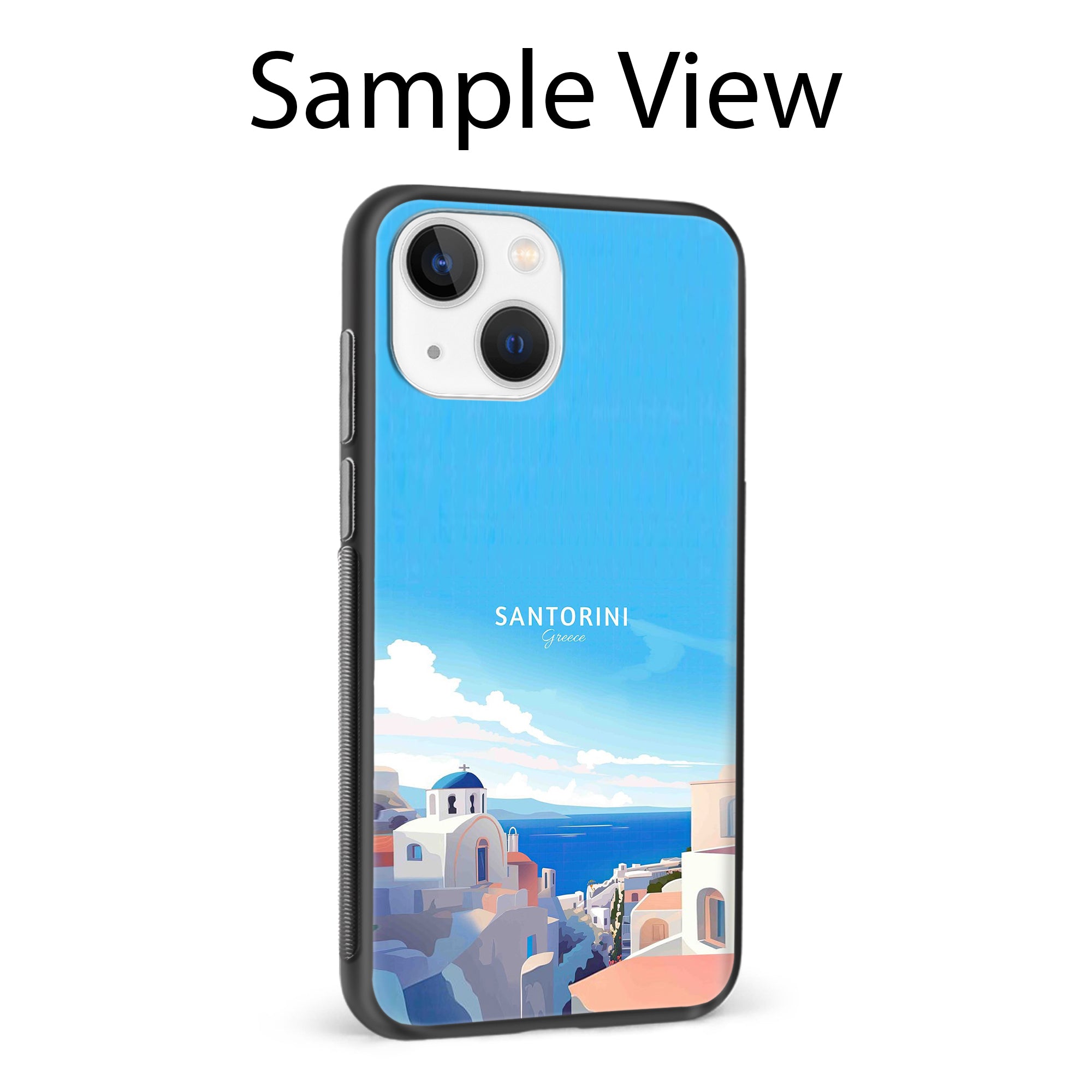 Buy Santorini Glass/Metal Back Mobile Phone Case/Cover For iPhone 11 Pro Online