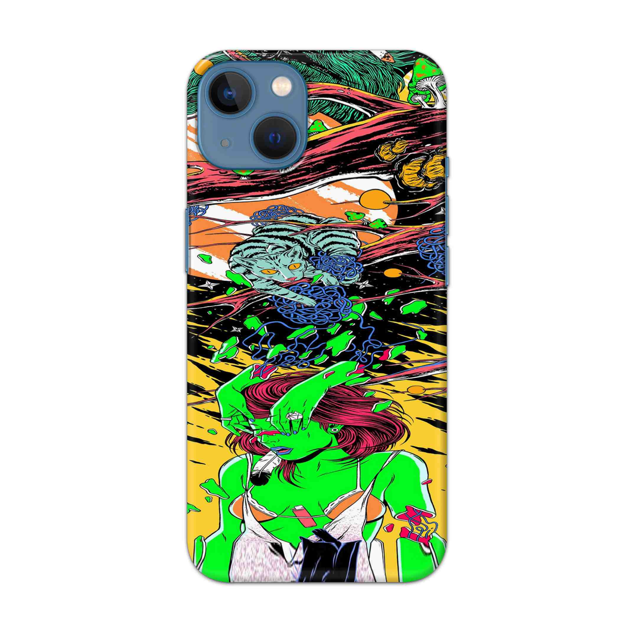 Buy Green Girl Art Hard Back Mobile Phone Case/Cover For Apple iPhone 13 Online
