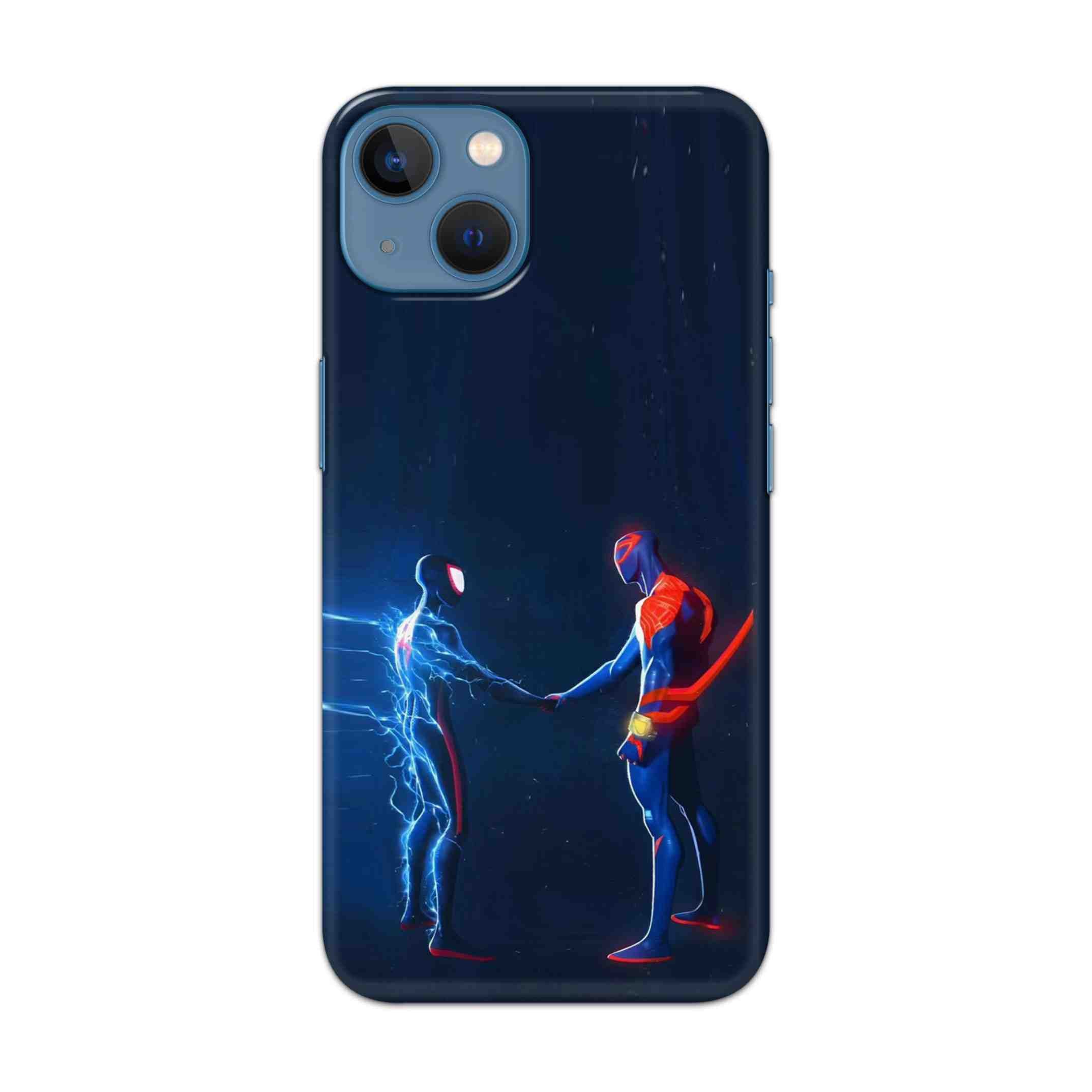 Buy Miles Morales Meet With Spiderman Hard Back Mobile Phone Case/Cover For Apple iPhone 13 Online