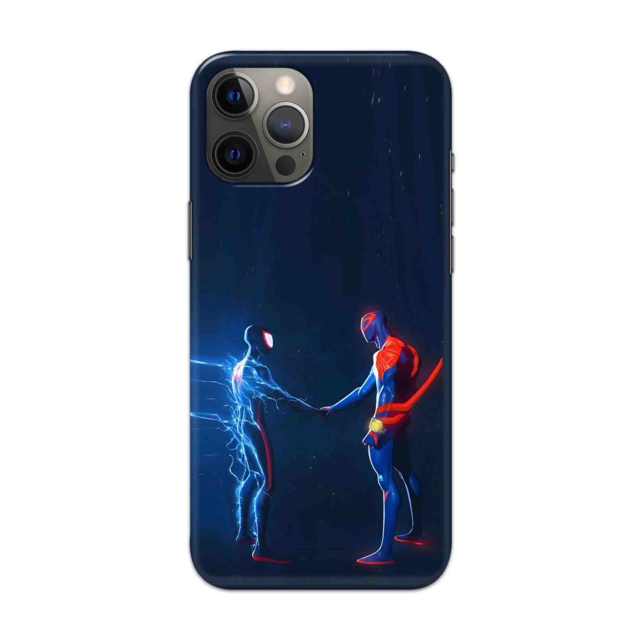 Buy Miles Morales Meet With Spiderman Hard Back Mobile Phone Case/Cover For Apple iPhone 13 Pro Max Online