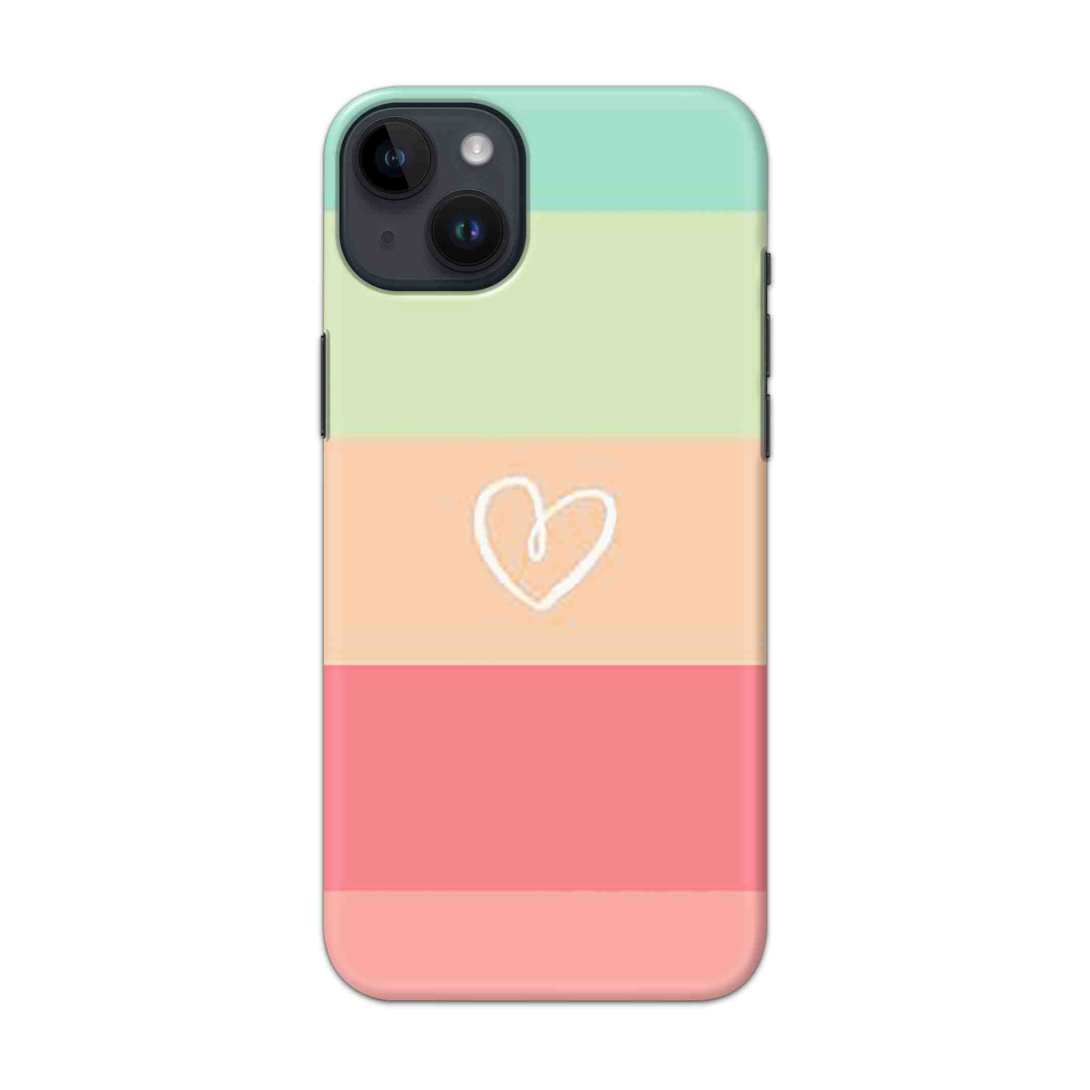 Buy Rainbow Heart Hard Back Mobile Phone Case Cover For iPhone 14 Online