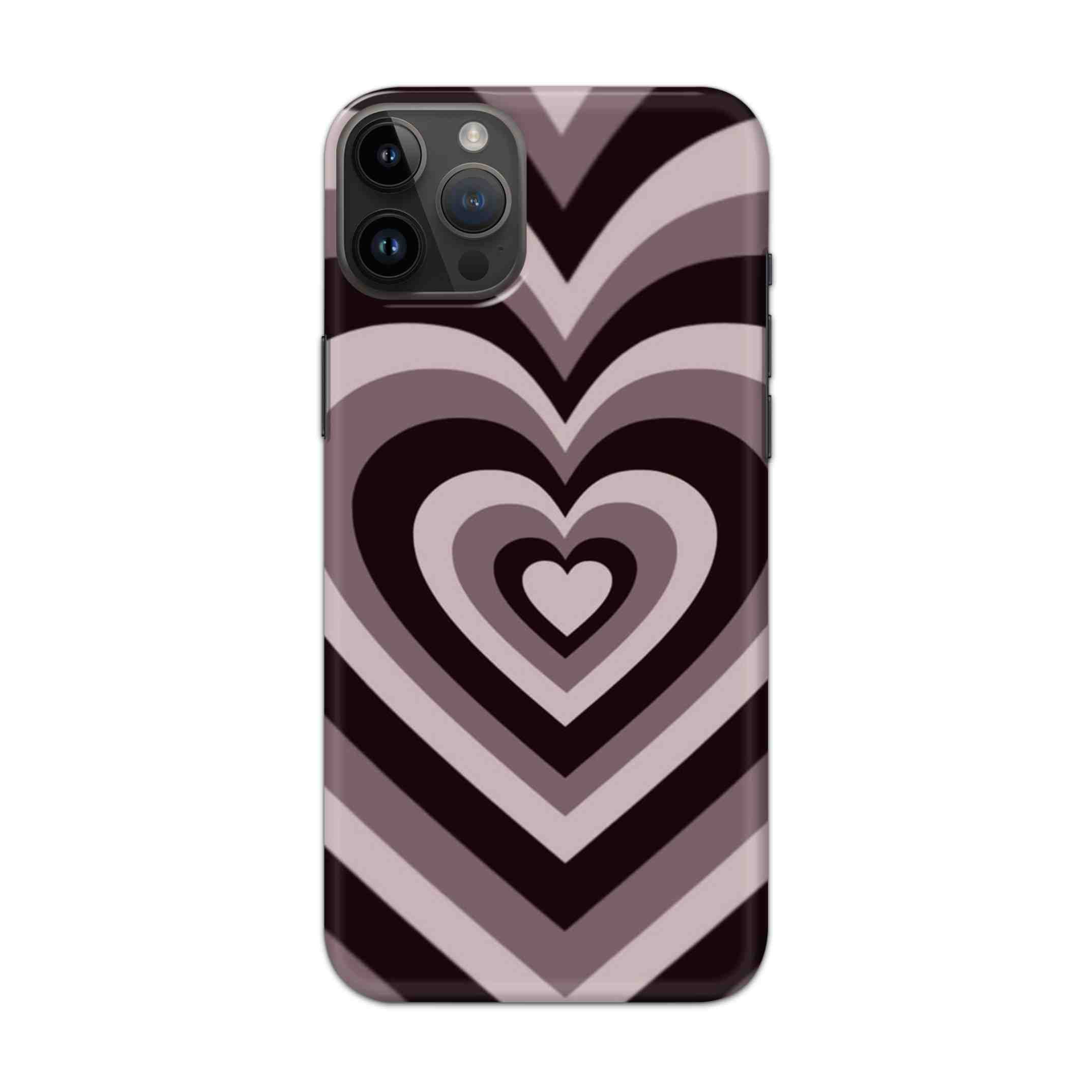 Buy Black Brown Heart Hard Back Mobile Phone Case Cover For iPhone 14 Pro Online